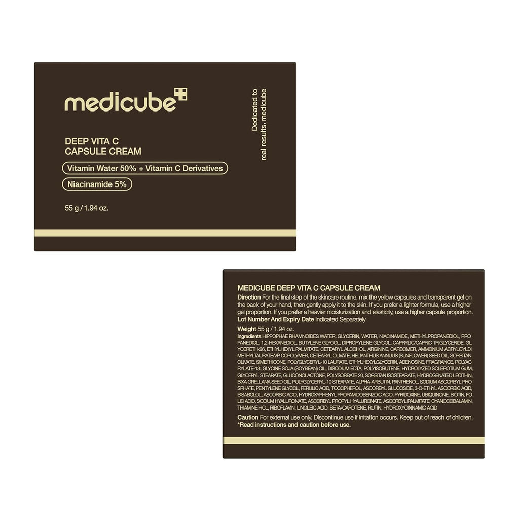 Medicube Deep Vitamin C Liposome Face Cream for Radiance & Firm Skin | Hydrating Gel Texture, 1.94 oz