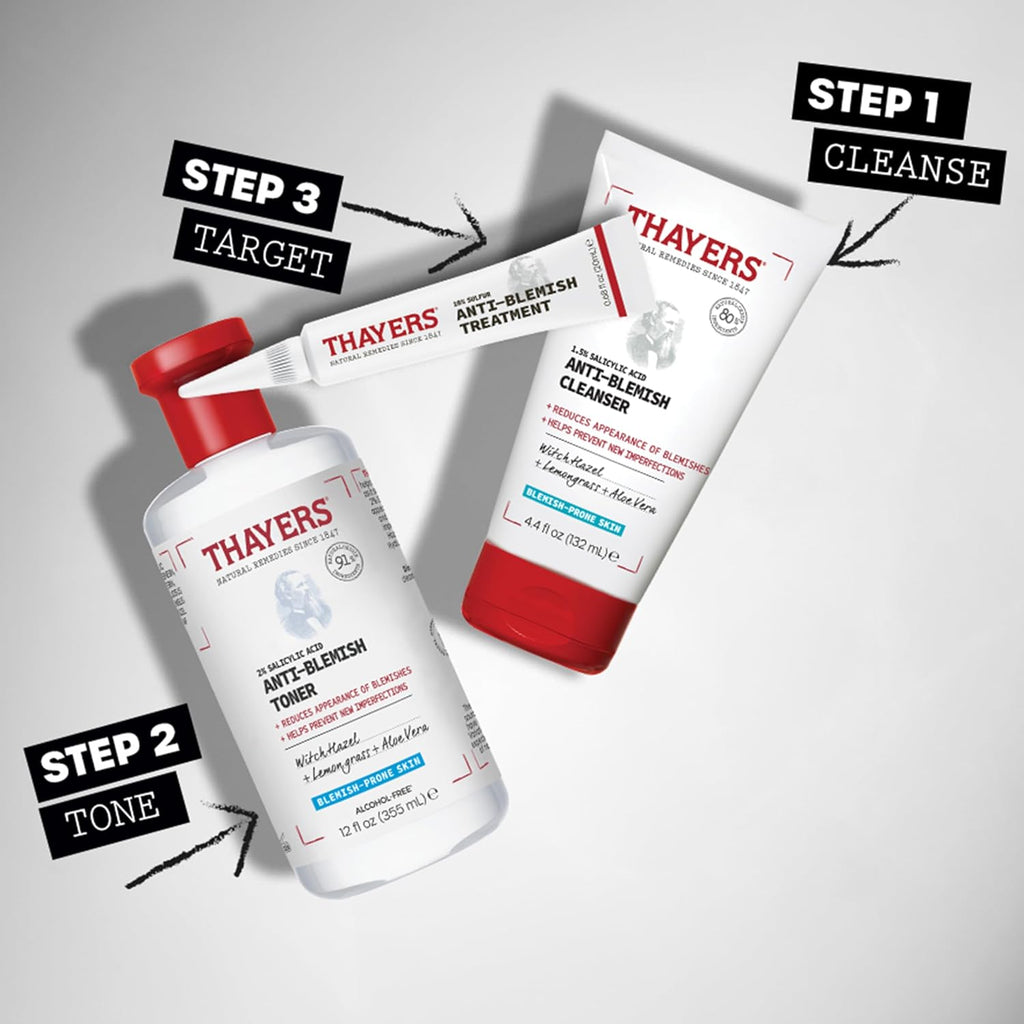 THAYERS Rapid Acne Treatment with 10% Sulfur & Niacinamide for Spot Care, 0.68 fl oz