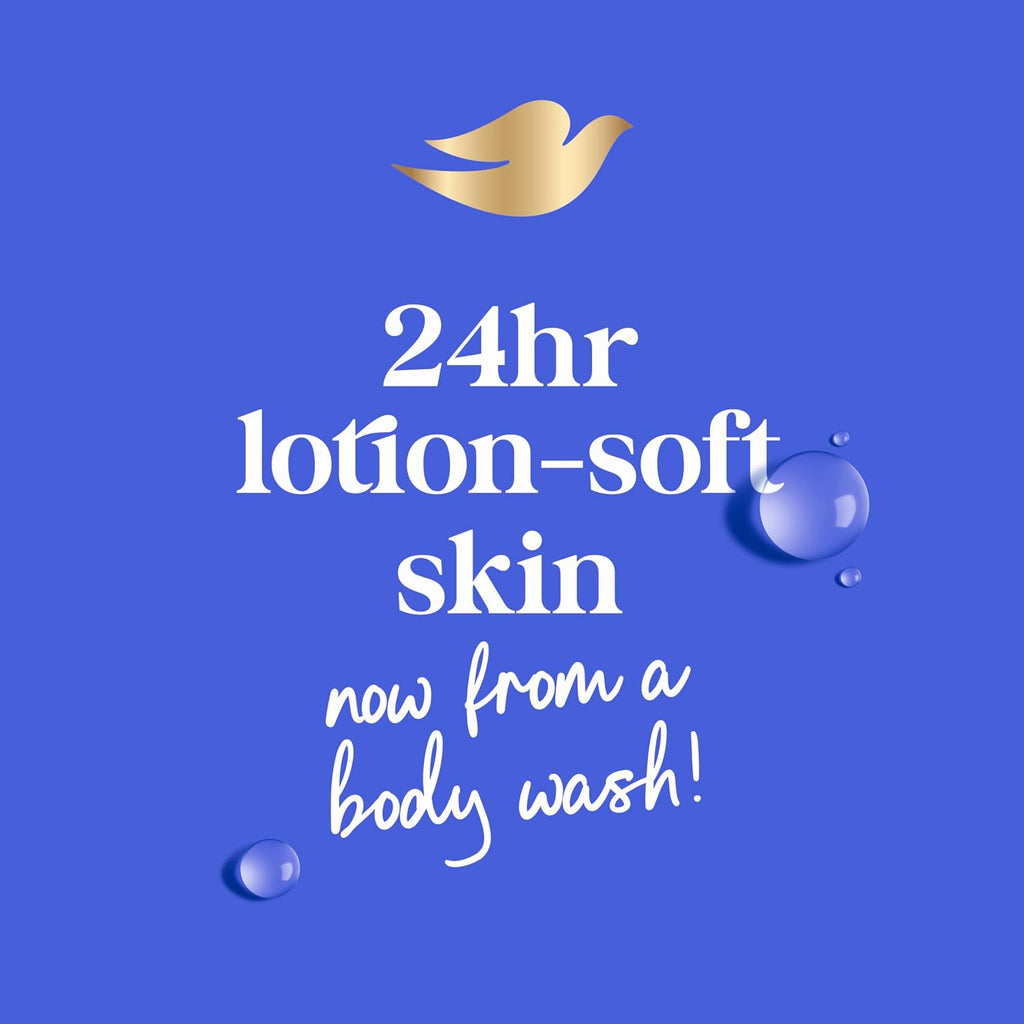 Dove Deep Moisture Body Wash for Dry Skin - 24HR Lotion Softness with No Sulfates & Parabens
