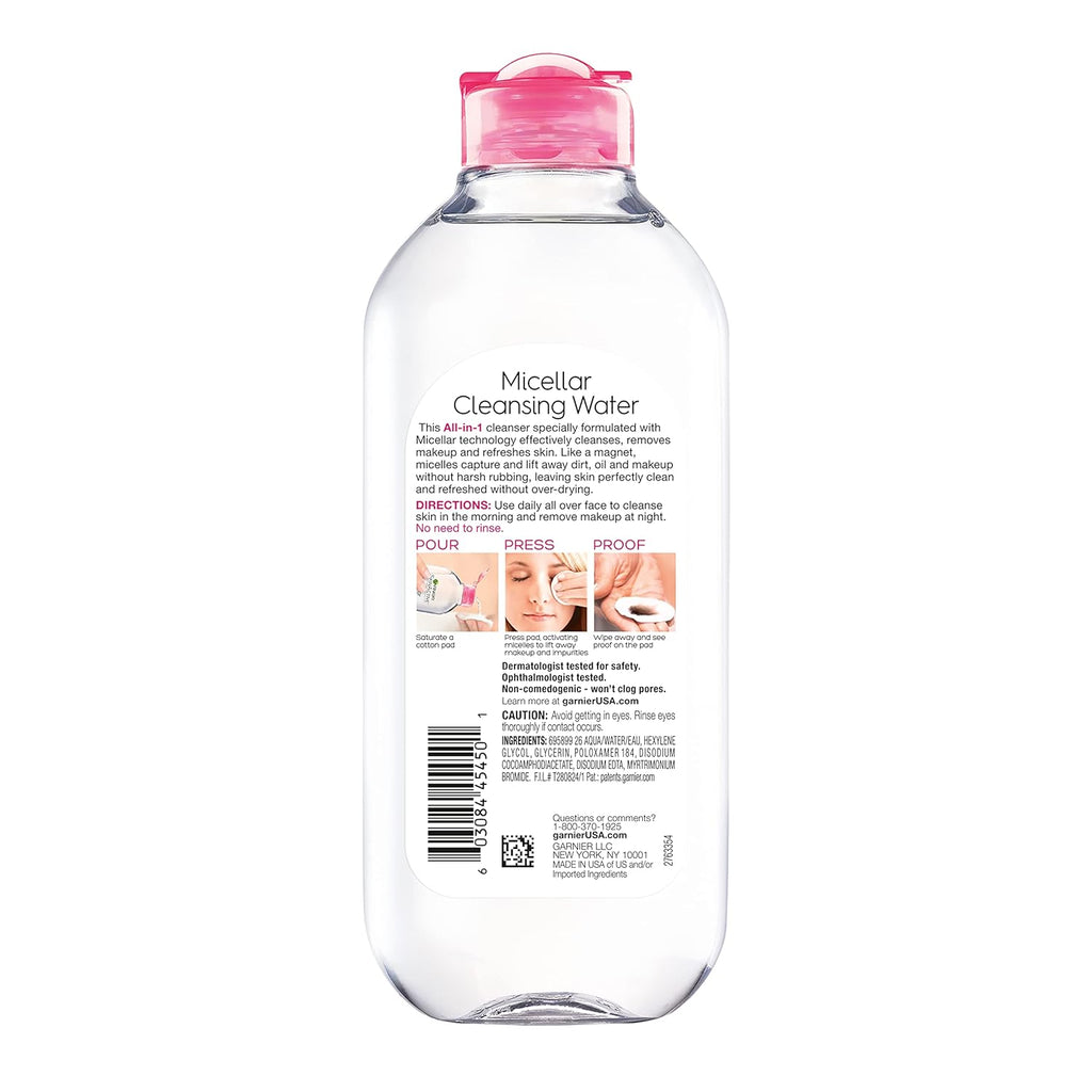 Garnier Micellar Cleansing Water for Sensitive Skin - All-in-1 Makeup Remover, 13.5 fl oz