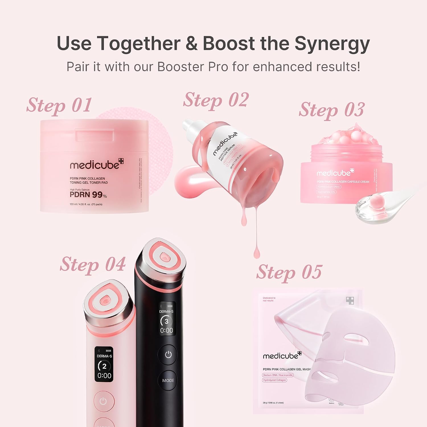 Medicube Pink Peptide Serum with Salmon DNA for Even Tone & Hydration