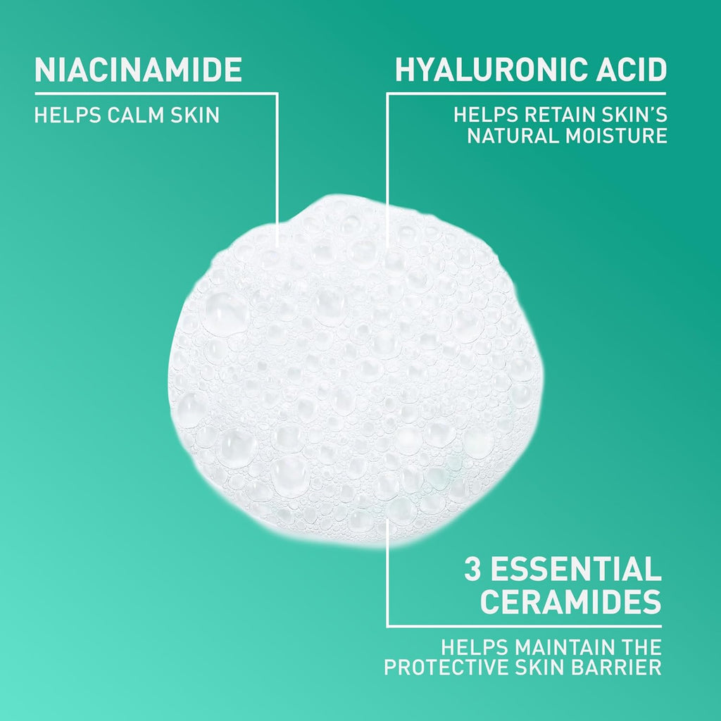 CeraVe Foaming Facial Cleanser for Oily Skin - Gentle Oil Control & Makeup Removal, Fragrance-Free