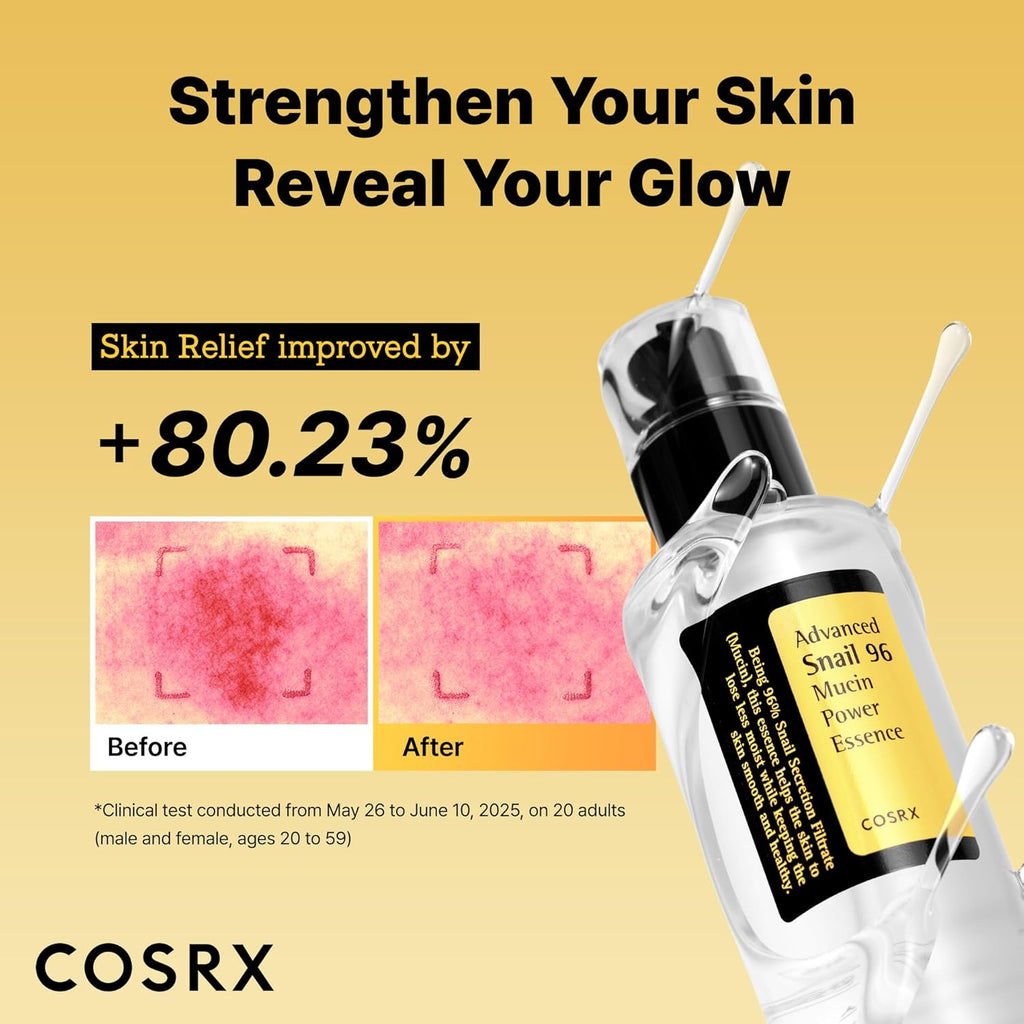 COSRX Snail Mucin 96% Repairing Serum - Hydrating Face Essence for Dryness & Fine Lines, 100ml