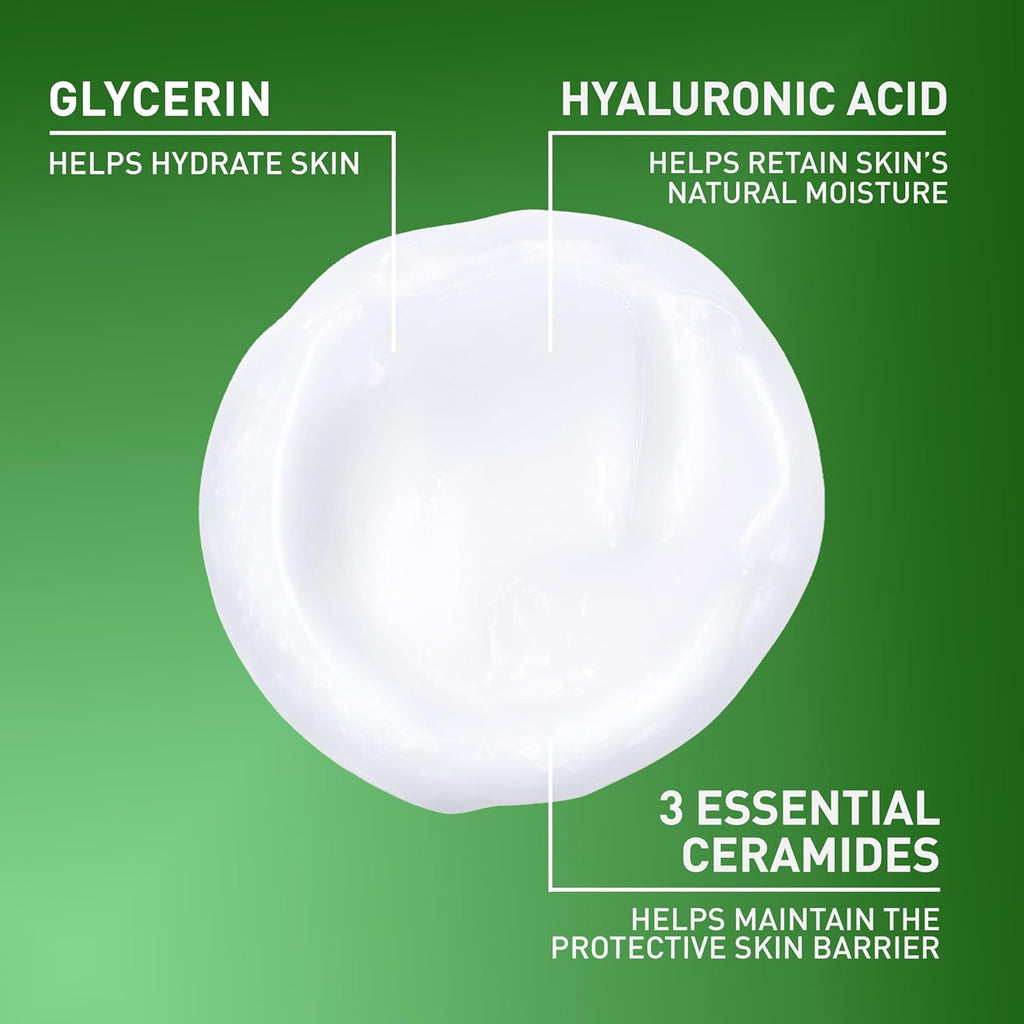 CeraVe Hydrating Face Wash for Dry Skin - Hyaluronic Acid + Ceramides, 16 oz