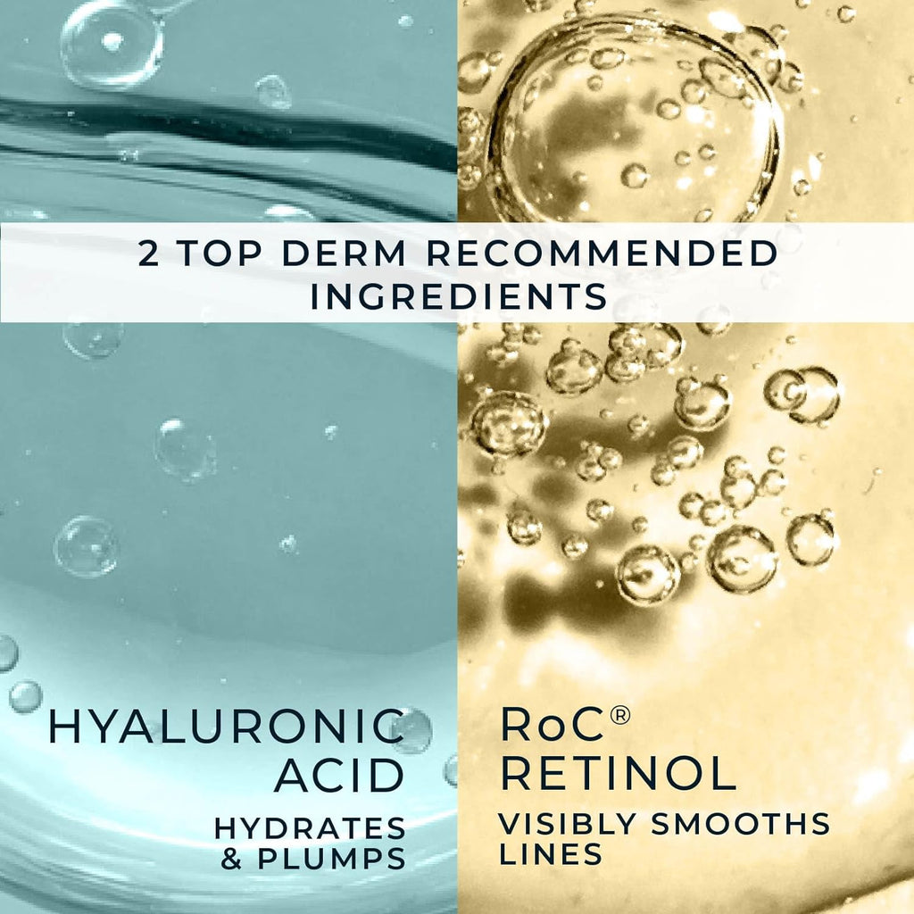 RoC Retinol Correxion Max Hydration Anti-Aging Face Cream - Fragrance-Free & Oil-Free Moisturizer for Wrinkles & Dry Skin