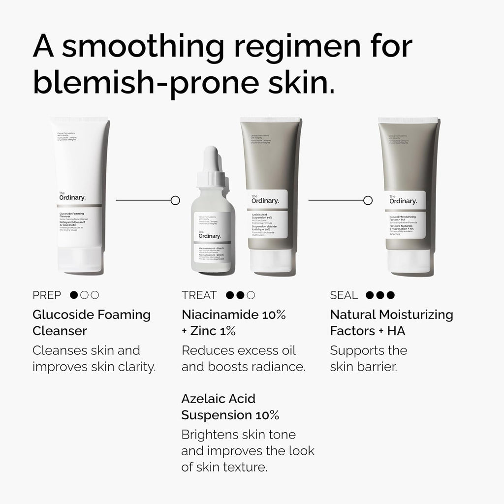 The Ordinary Azelaic Acid 10% Suspension - Brightening Cream for Uneven & Rosacea-Prone Skin