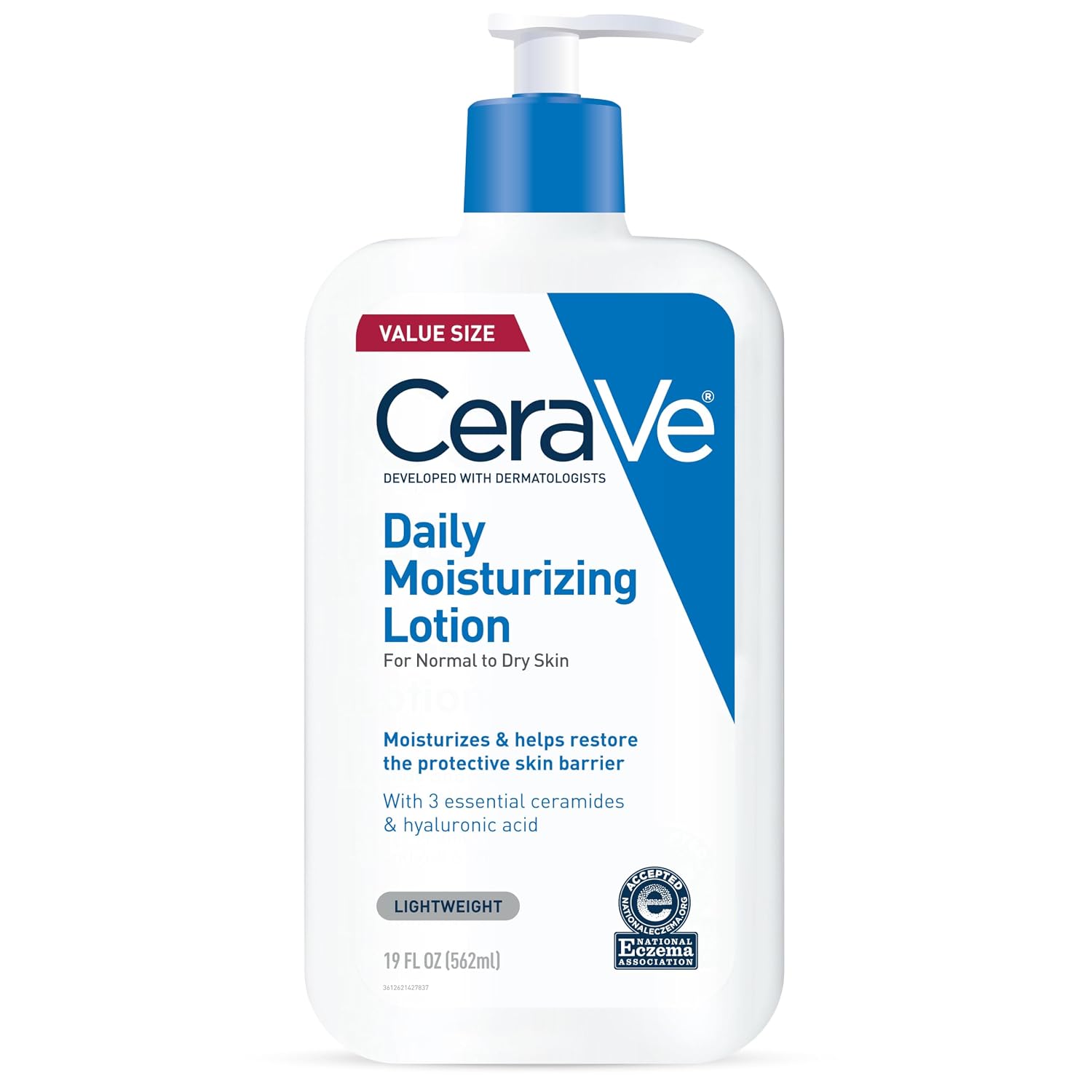 CeraVe Daily Moisturizing Lotion for Dry Skin - Hydrating Body & Face Cream with Ceramides, Fragrance Free, 19 Ounce