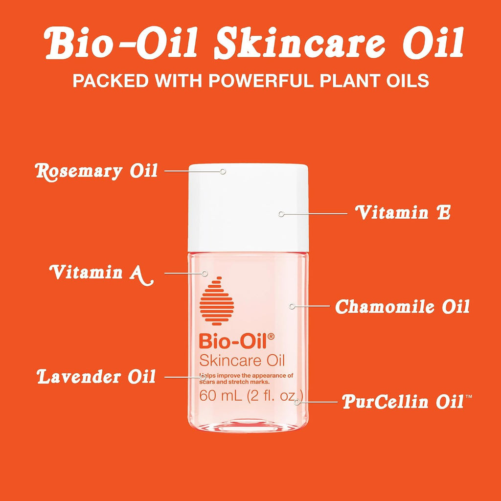 Bio-Oil Body Oil Serum for Scars & Stretch Marks - Vitamin E, Natural Oils, 2 Oz