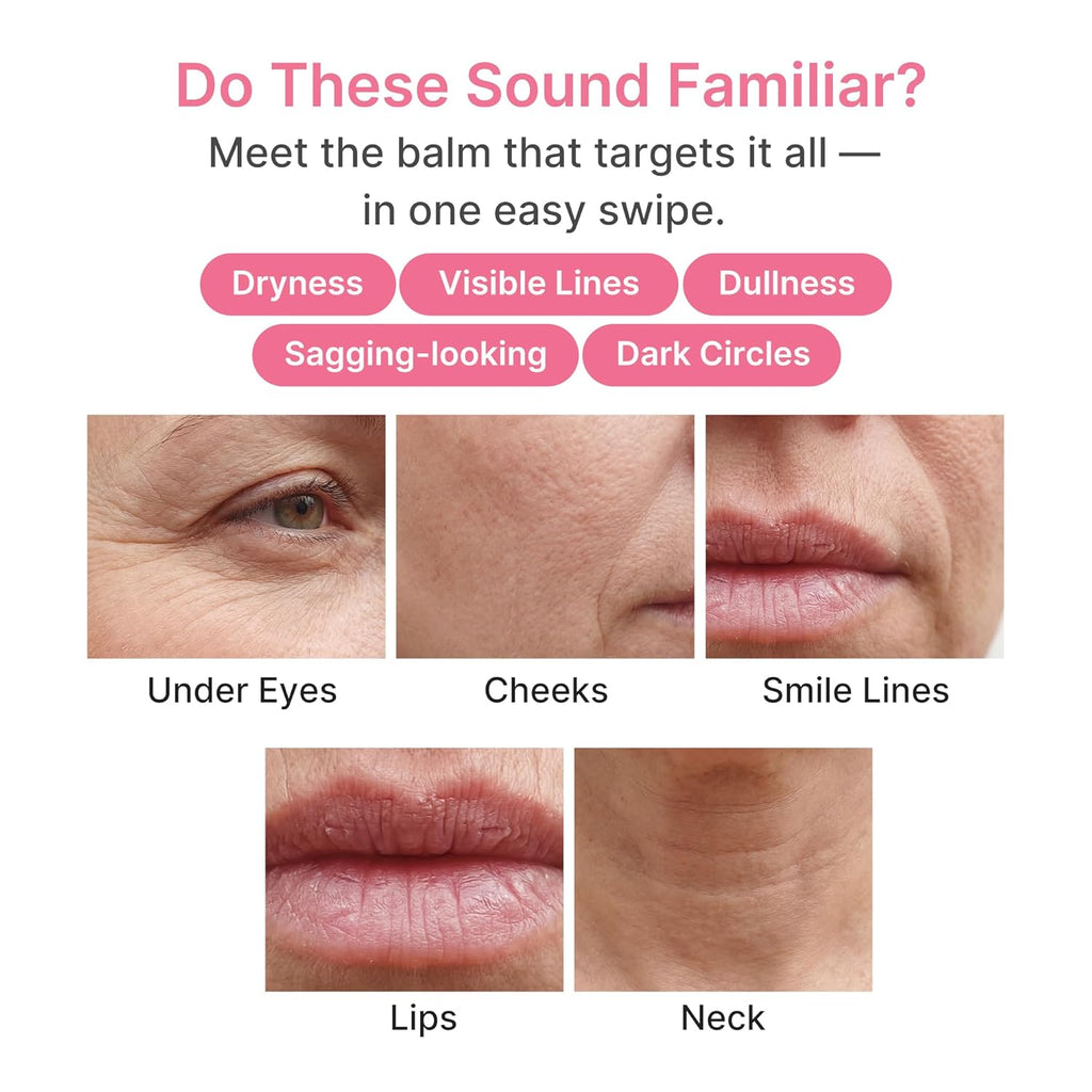Medicube PDRN Pink Collagen Volume Multi Balm Stick for Under-Eyes & Smile Lines - Plumping Radiance for Neck, Lips