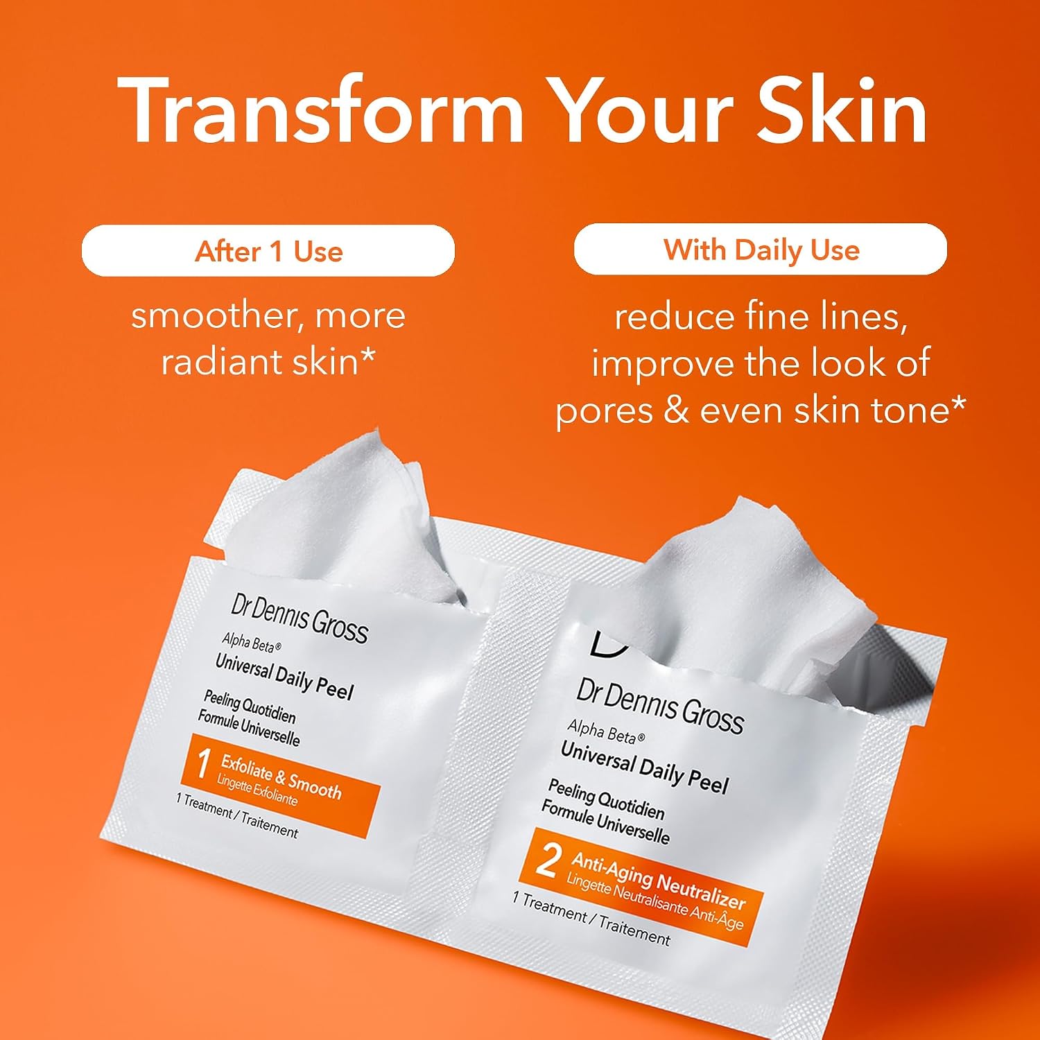 Dr Dennis Gross Alpha Beta Universal Daily Peel: For Uneven Tone & Fine Lines, 5 Treatments