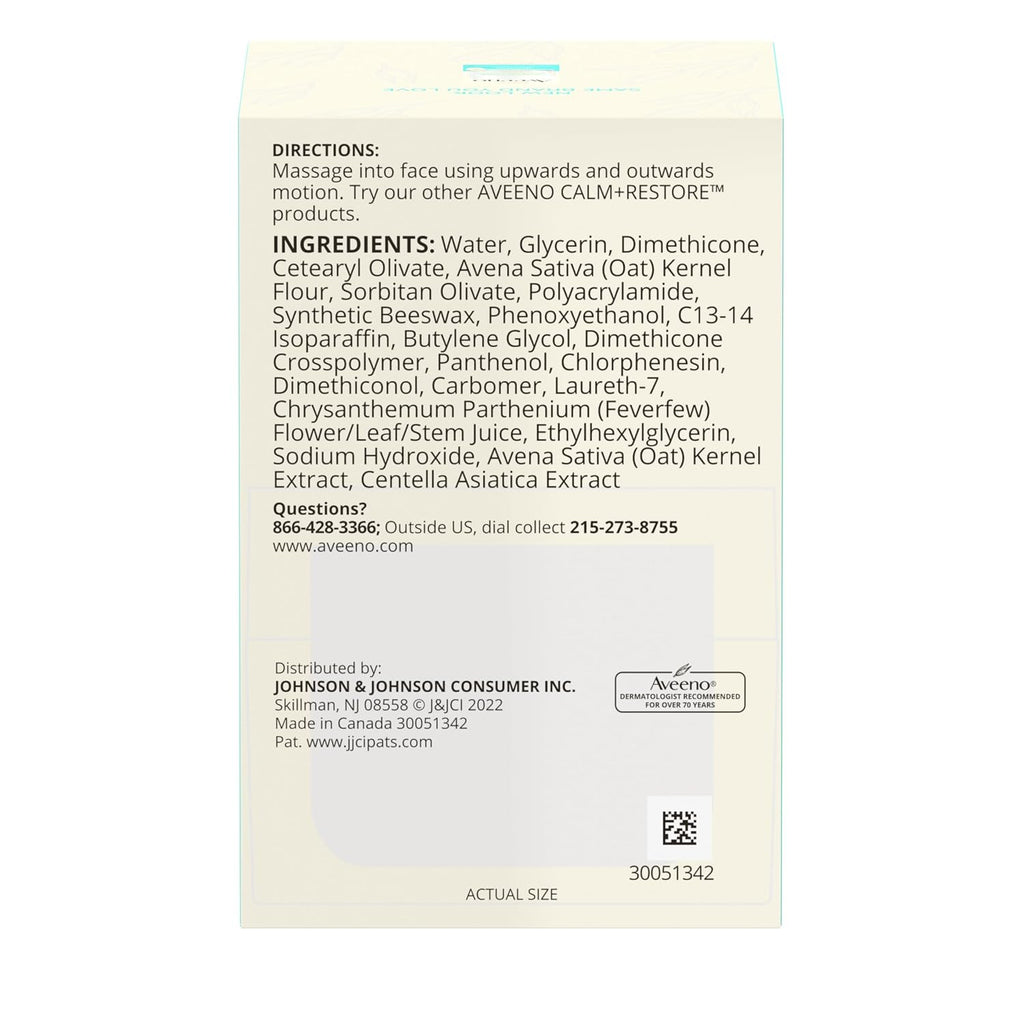 Aveeno Calm + Restore Fragrance-Free Oat Gel Moisturizer for Sensitive Skin - 1.7 oz