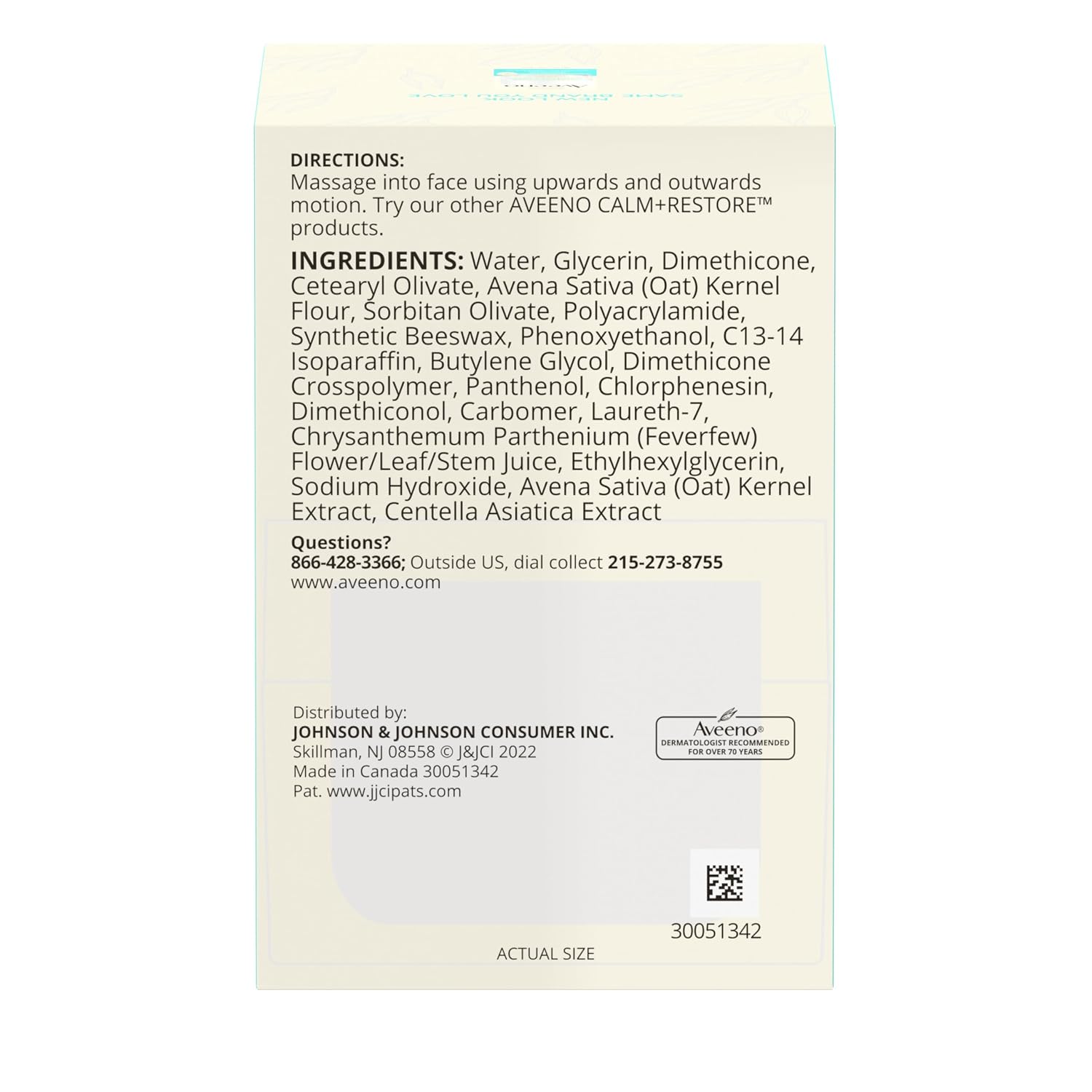 Aveeno Calm + Restore Fragrance-Free Oat Gel Moisturizer for Sensitive Skin - 1.7 oz