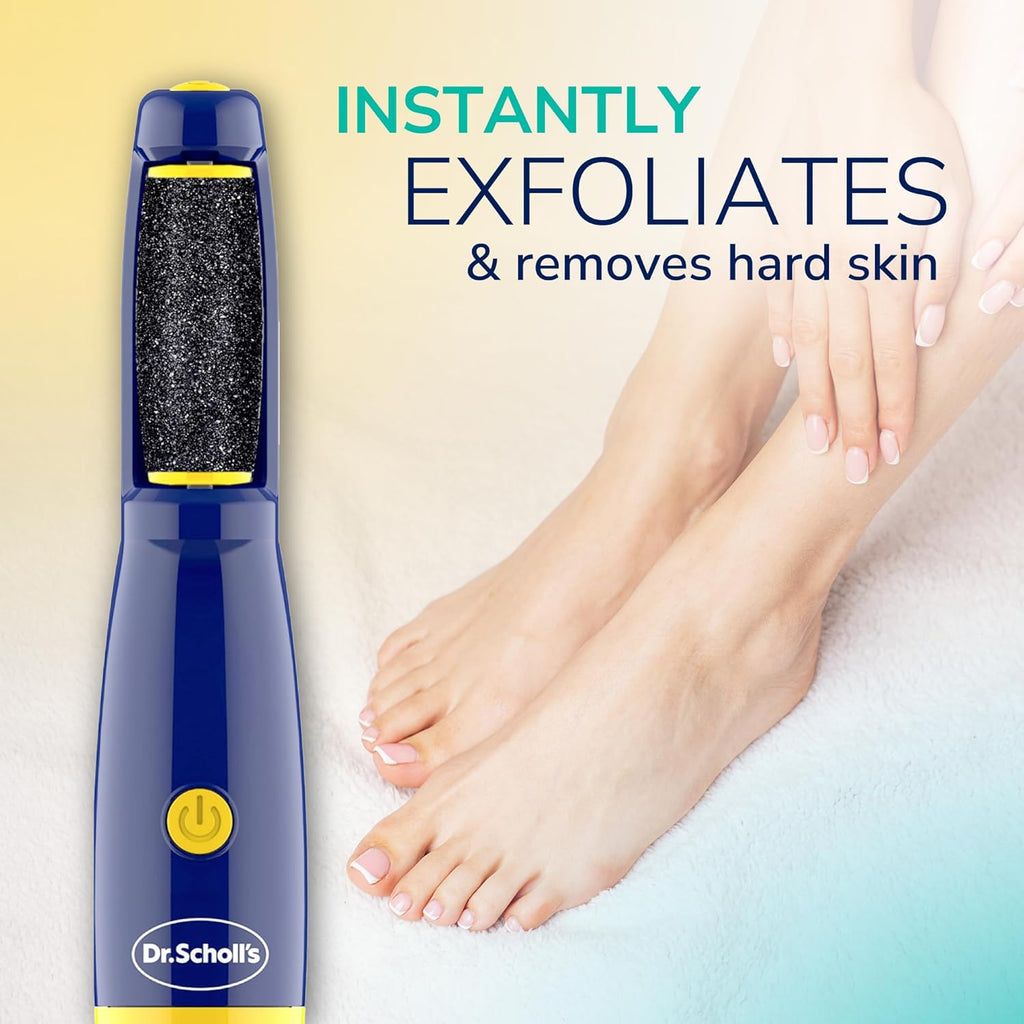 Dr. Scholl's Electric Foot File - Remove Tough Calluses Fast for Soft Smooth Skin