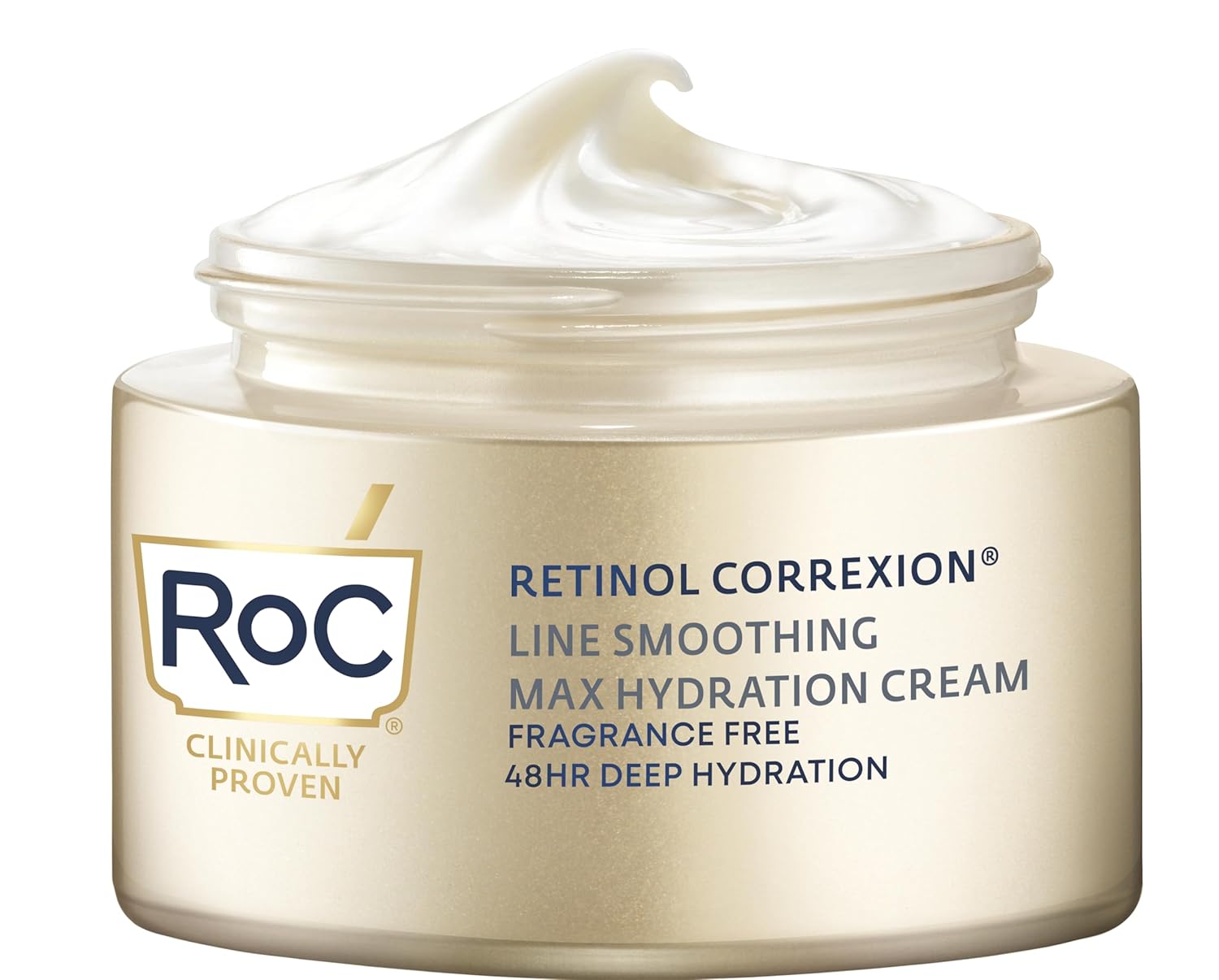 RoC Retinol Correxion Max Hydration Anti-Aging Face Cream - Fragrance-Free & Oil-Free Moisturizer for Wrinkles & Dry Skin
