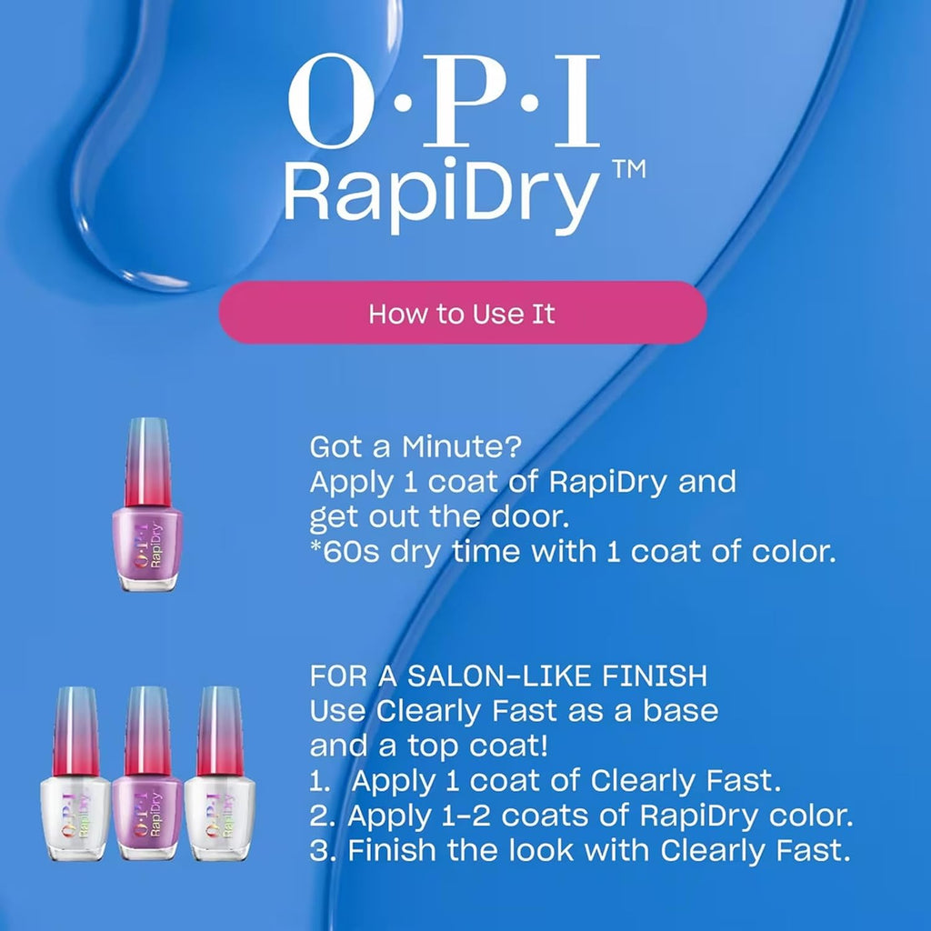 OPI RapiDry Quick Dry Nail Polish | Smudge-Proof in 60 Seconds & Vegan Formula