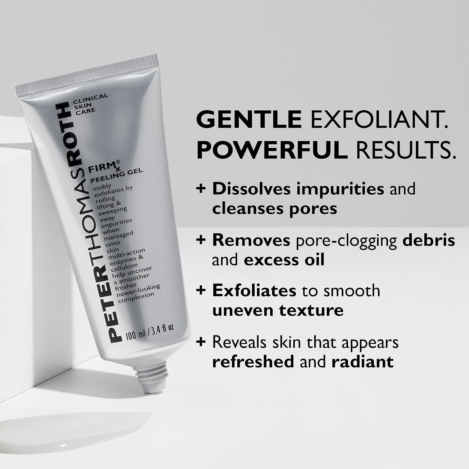 Peter Thomas Roth FIRMx Peeling Gel - Gentle Daily Exfoliant for Dull Skin & Pore Refinement, 3.4 Fl Oz
