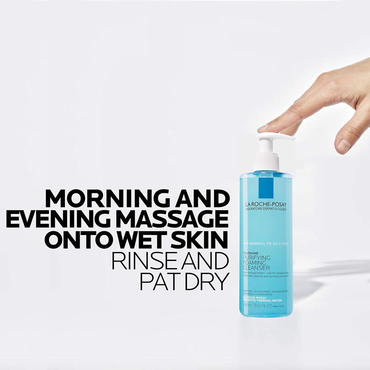 La Roche-Posay Toleriane Purifying Foaming Facial Cleanser - Oil-Free & Non-Drying for Sensitive Skin