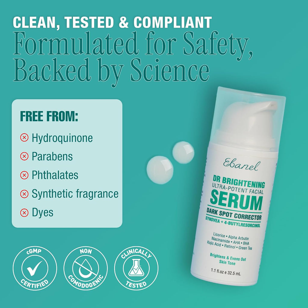 Ebanel Dark Spot Remover Serum with Synovea HR & Multi-Acids for Face & Body - Visible Brightening in 4 Weeks