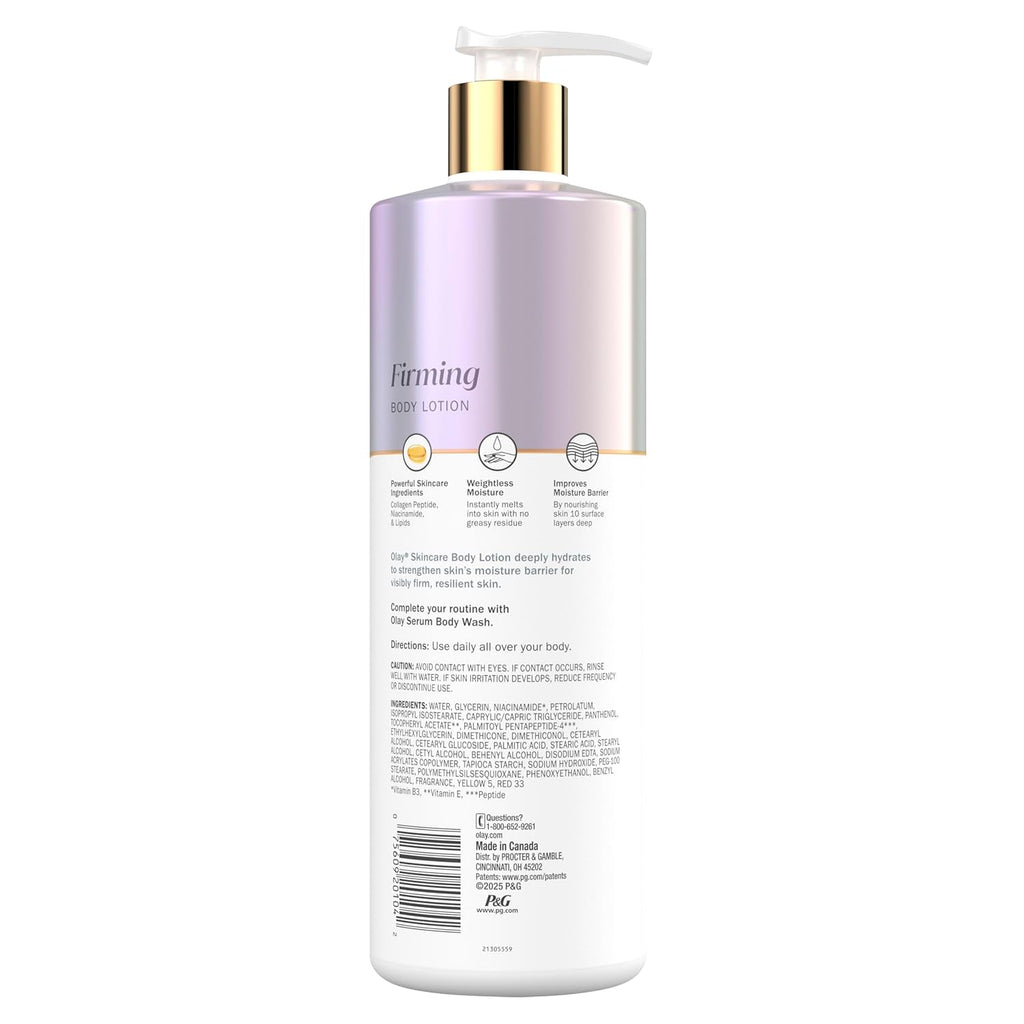 Firming Body Lotion for Women by Olay - Collagen Peptide Serum, 24hr Moisture & Fast Absorbing Formula, 17 fl oz