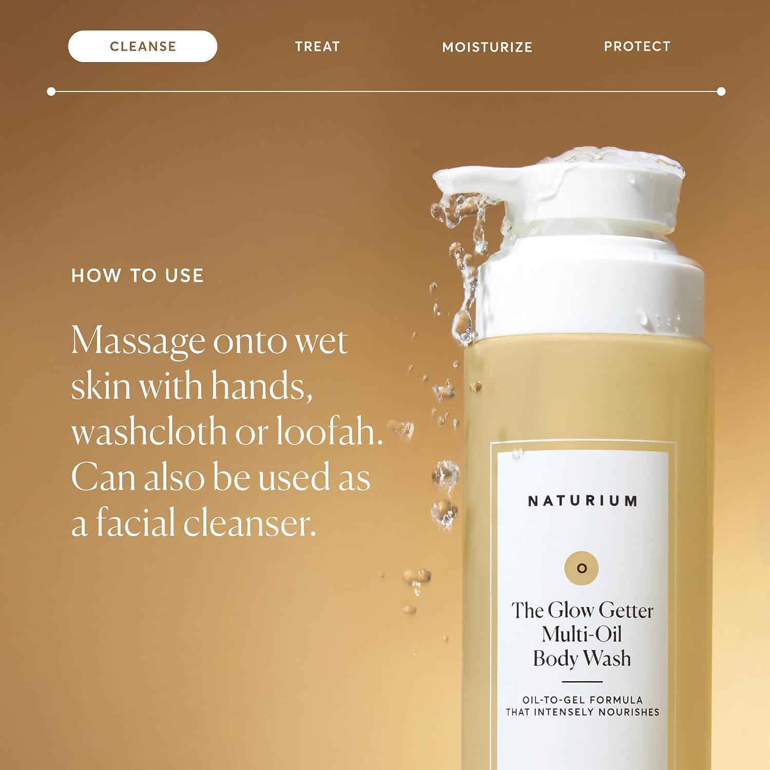 Naturium Glow Getter Multi-Oil Hydrating Body Wash - Gentle Cleanser for All Skin Types, 16.9 fl oz