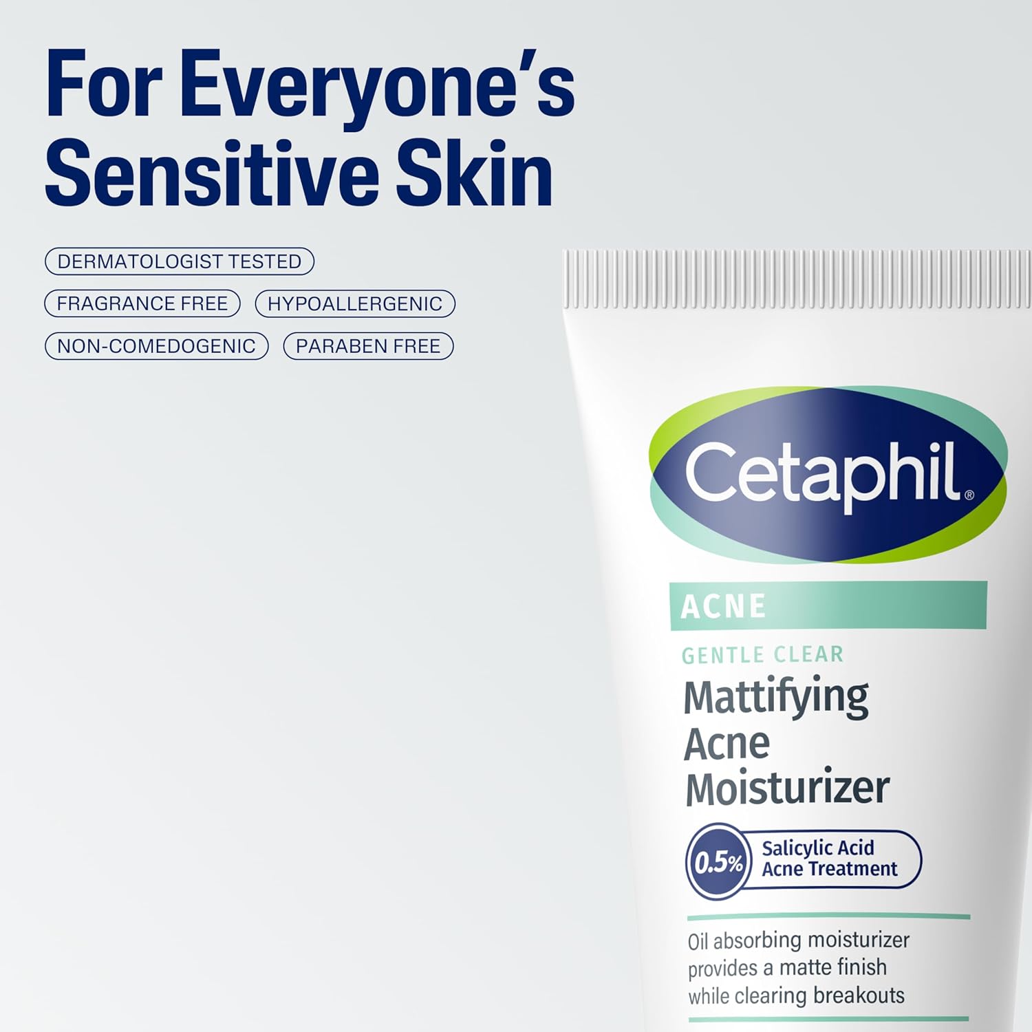 Cetaphil Gentle Acne Moisturizer with 0.5% Salicylic Acid for Sensitive Skin, 3oz