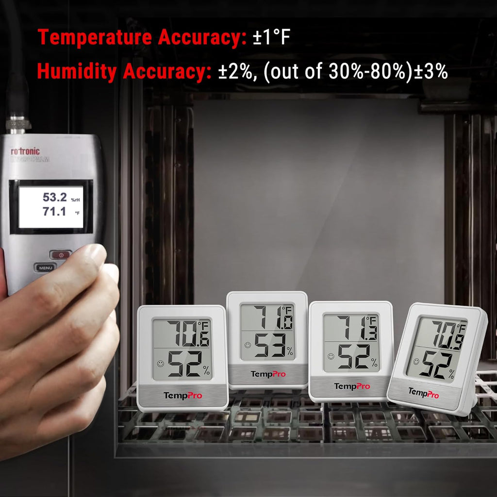 TempPro TP49 Digital Hygrometer Indoor Thermometer with Accurate Humidity Monitor
