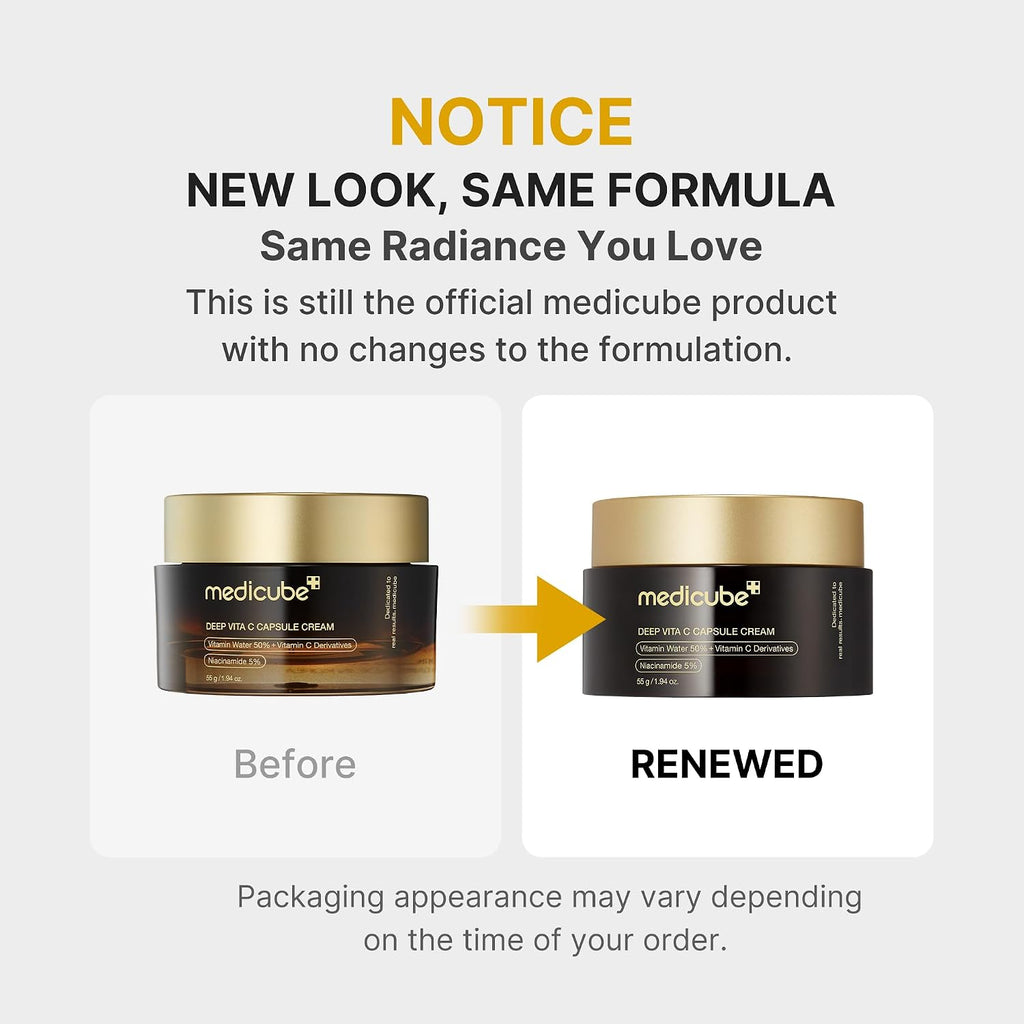 Medicube Deep Vitamin C Liposome Face Cream for Radiance & Firm Skin | Hydrating Gel Texture, 1.94 oz
