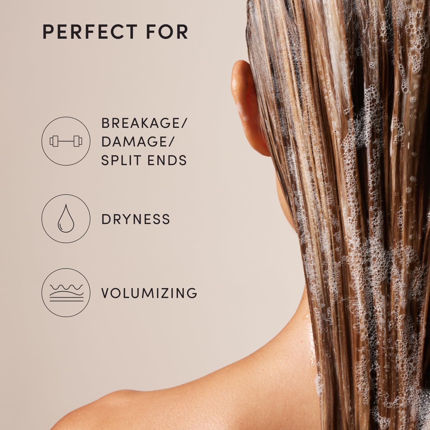 OUAI Fine Hair Volumizing Shampoo - Biotin Thickening for Flat Hair with Chia Seed Oil & Keratin, 10 Oz