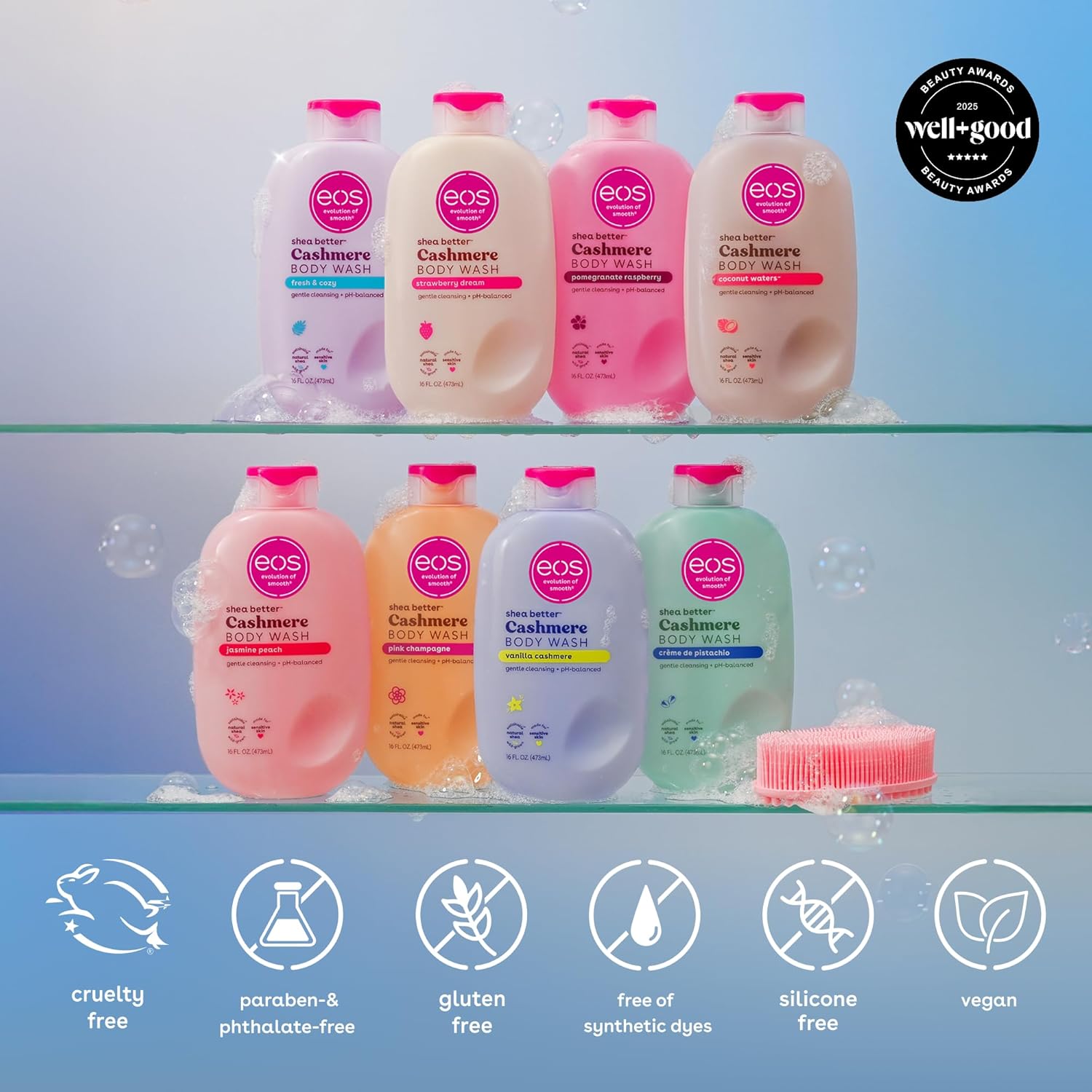 eos Moisturizing Vanilla Body Wash for Sensitive Skin - Shea Butter Formula