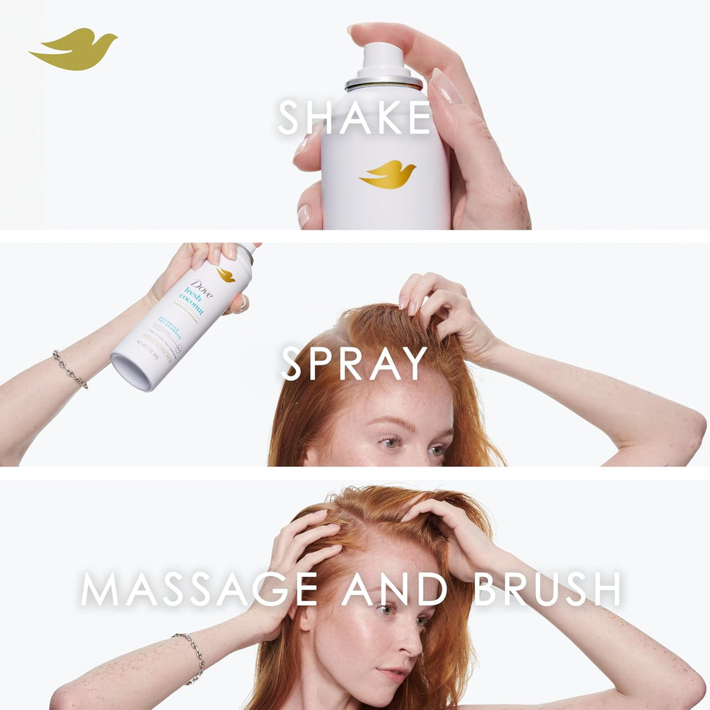 Dove Dry Shampoo Spray for Oily Hair - Refreshes & Adds Volume Between Washes (2-Pack)