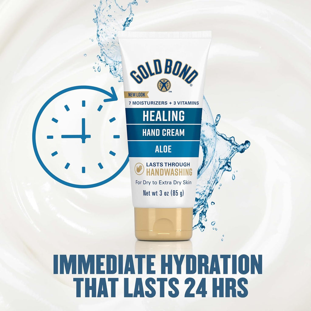 Gold Bond Hand Cream for Dry Hands - Non-Greasy, Hydrates Through Washing, 3 oz Tube