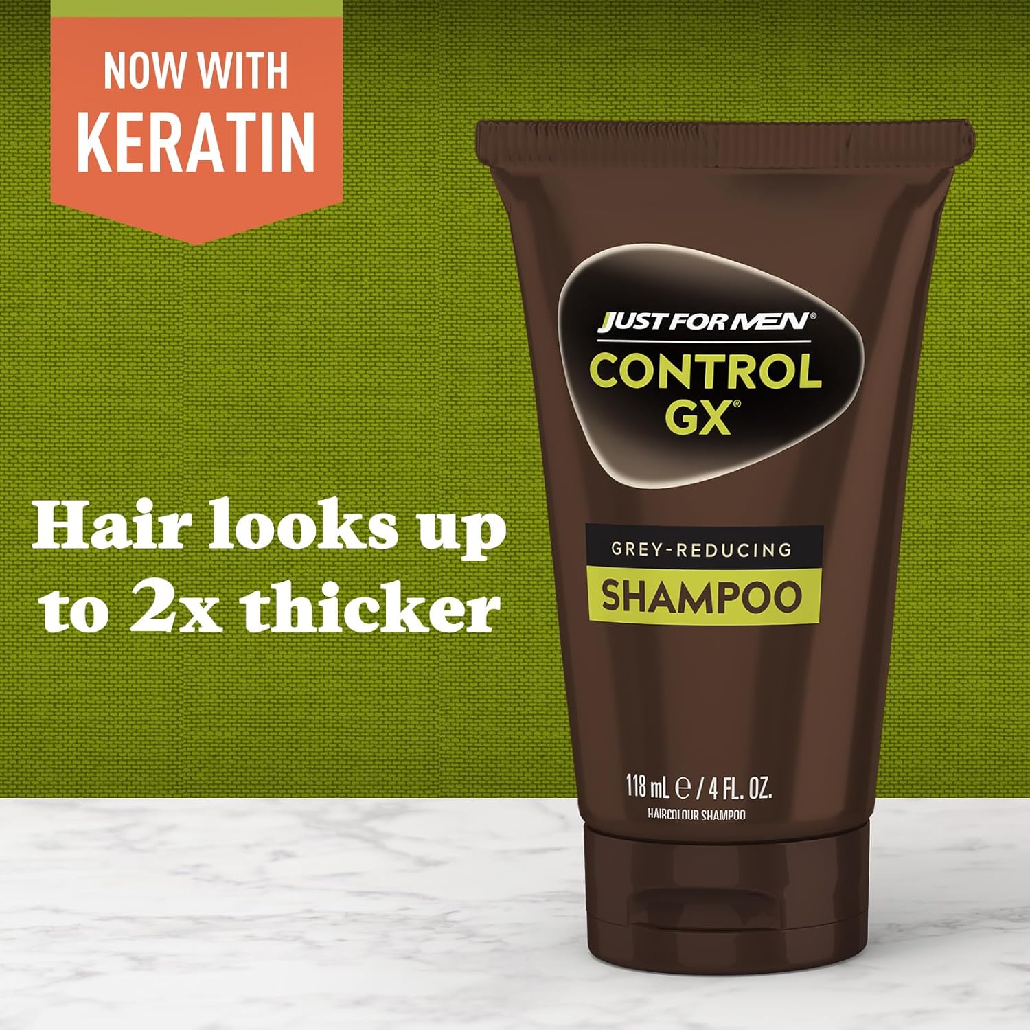 Just for Men Control GX Grey Reducing Shampoo - Gradual Hair Color for Fuller, Healthier Hair