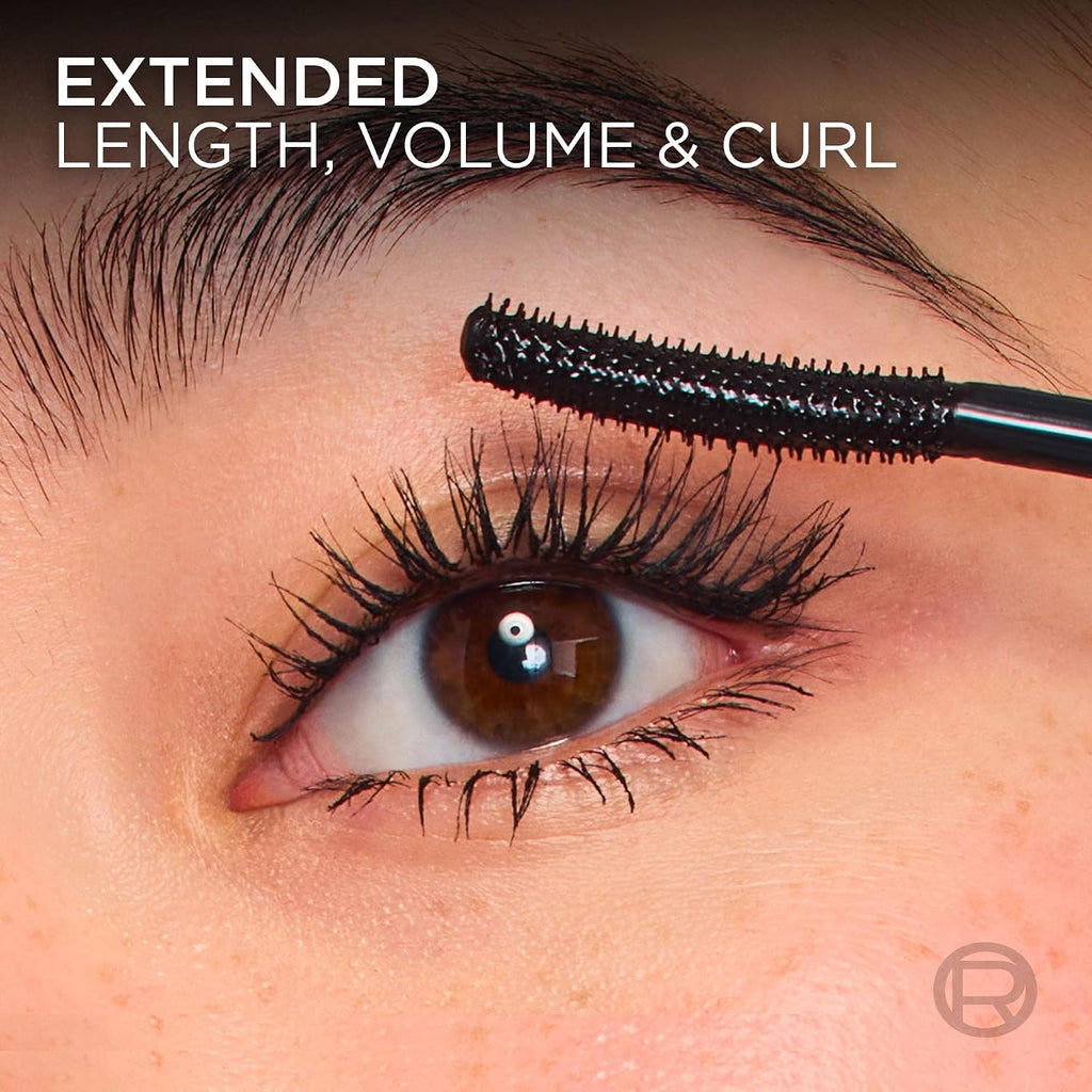 L'Oreal Paris Extensionist Mascara - Lengthening & Curling for Lash Extensions Look, Washable Blackest Black