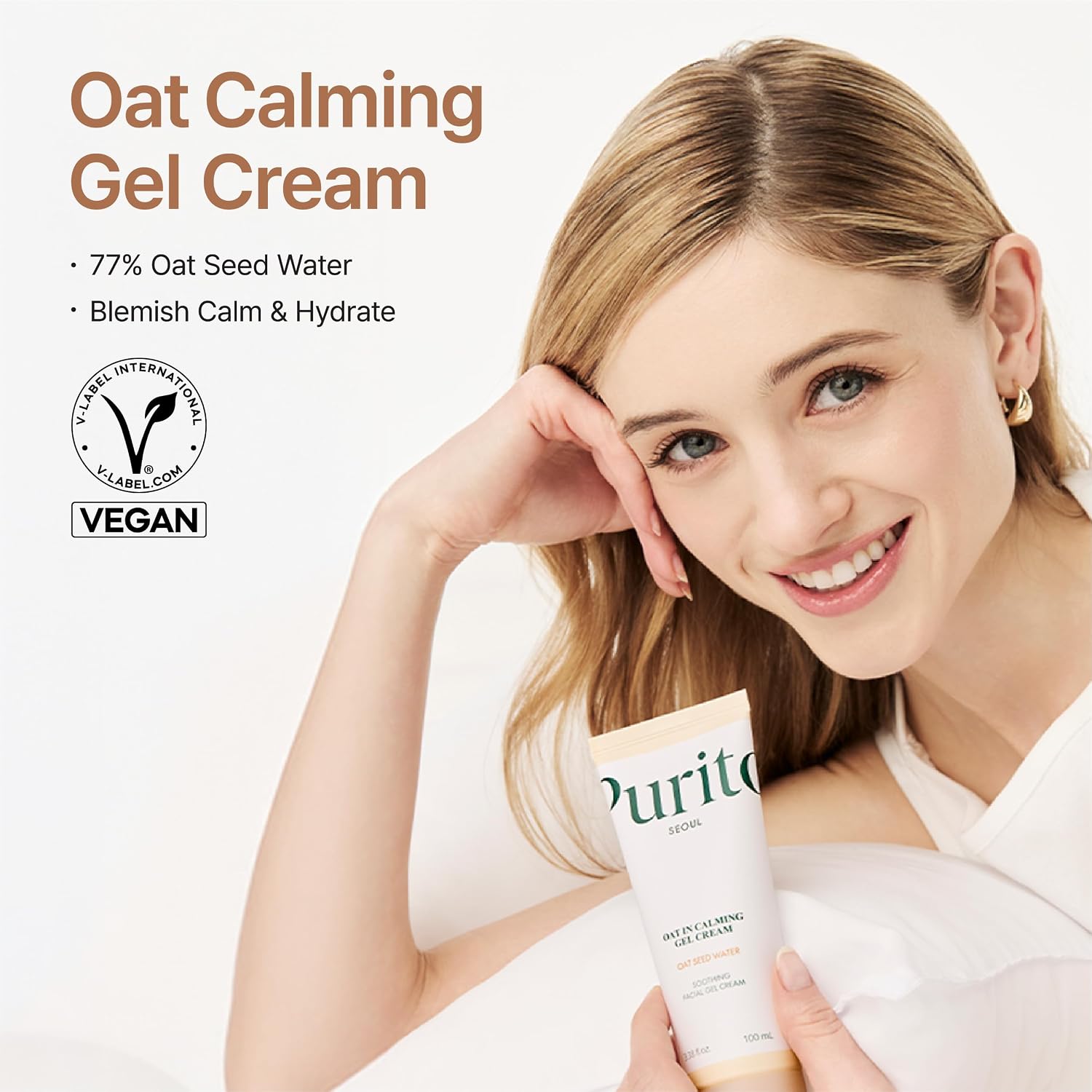 PURITO Oat Calming Gel Cream - Lightweight Moisturizer for Blemish Calm & Soothing Hydration (100mL)