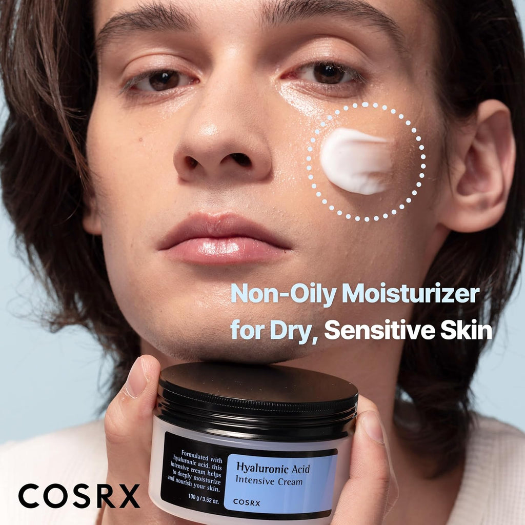 COSRX Hyaluronic Acid Moisturizer for Sensitive Skin - Lightweight, Non-Greasy Daily Cream, 3.52 oz