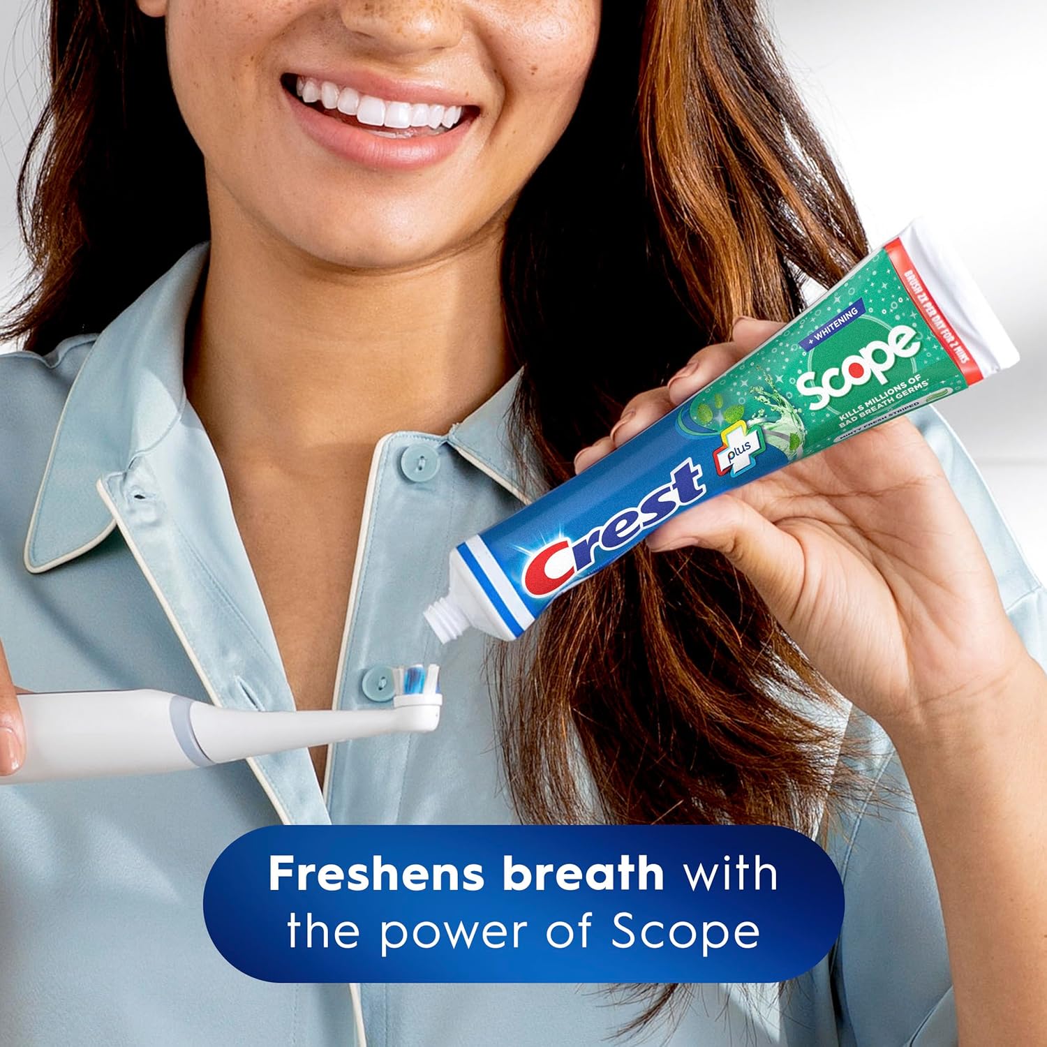 Crest + Scope Whitening Fluoride Toothpaste (3-Pack) - 5.4 oz Tubes for Fresh Breath & Cavity Protection