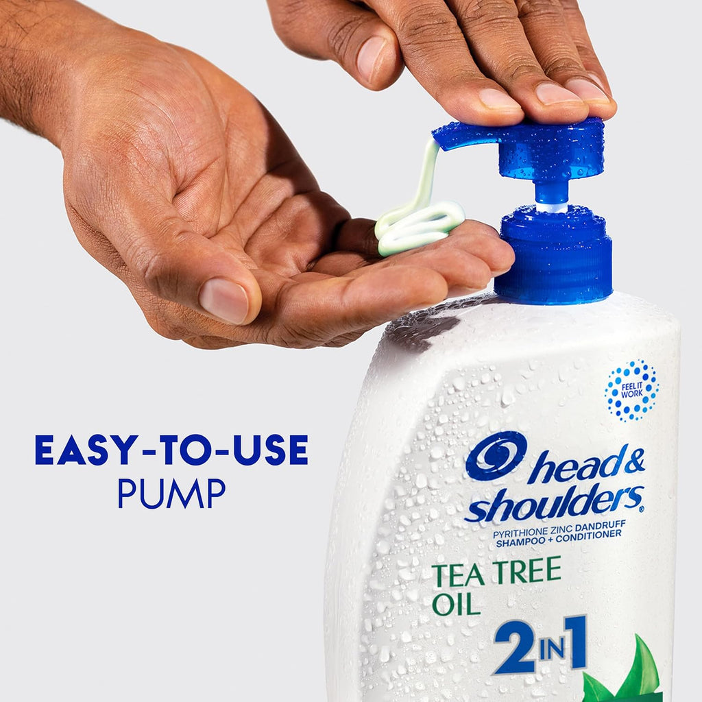 Head & Shoulders Anti-Dandruff Shampoo + Conditioner with Tea Tree Oil & 1% Pyrithione Zinc for Dandruff Relief