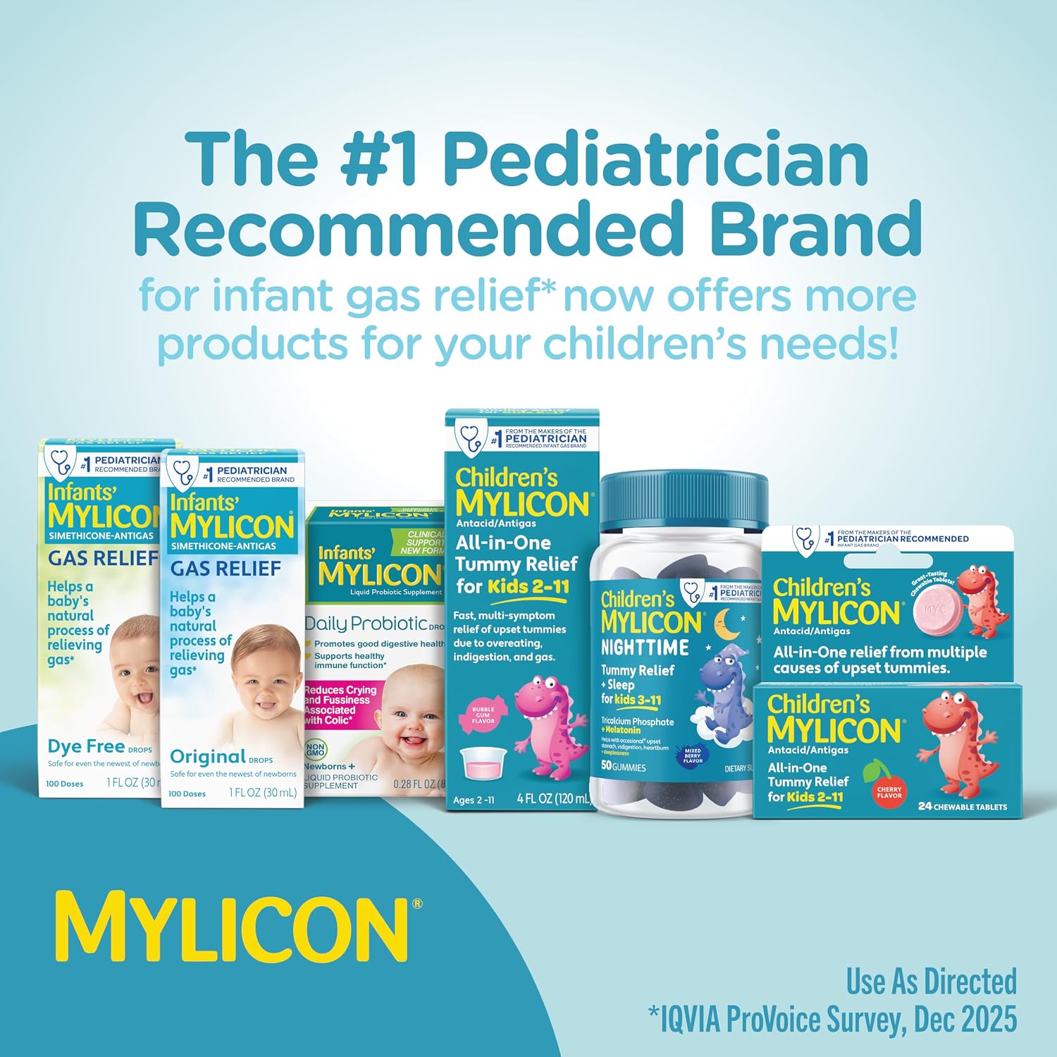 Mylicon Infant Gas Relief Drops - Dye-Free Formula, 1 fl oz