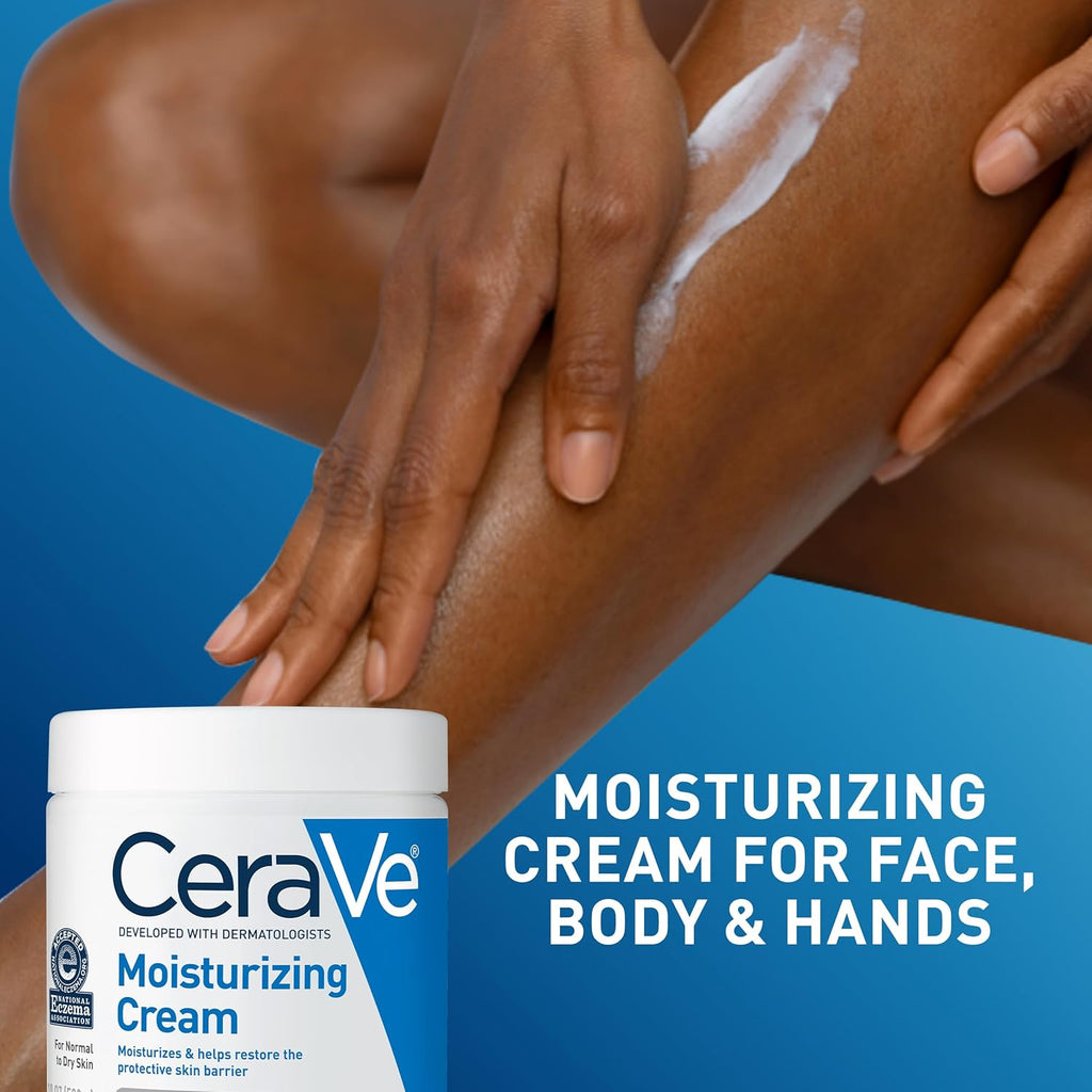 CeraVe Moisturizing Cream for Dry Skin - Hydrating Face & Body Lotion with Ceramides, 19 fl oz