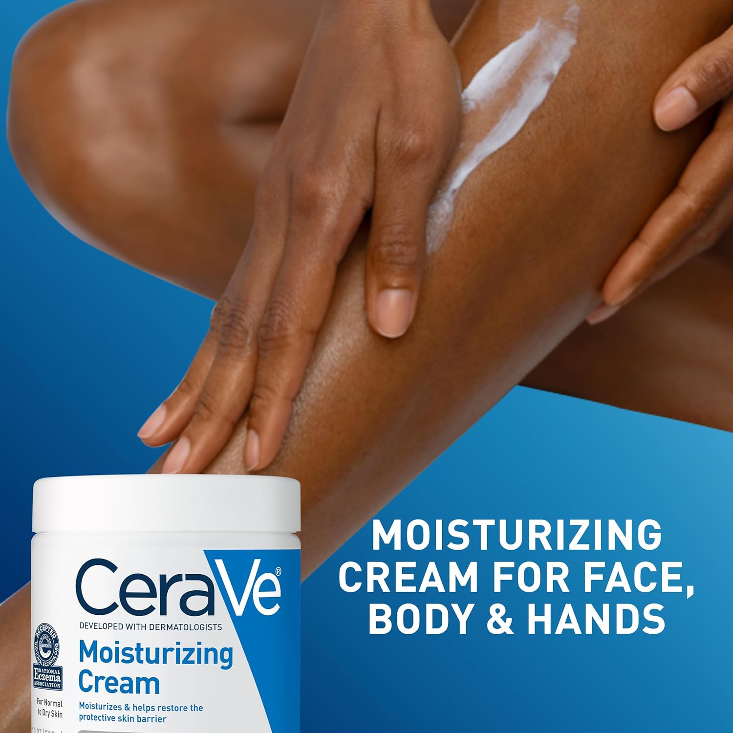 CeraVe Moisturizing Cream for Dry Skin - Hydrating Face & Body Lotion with Ceramides, 19 fl oz