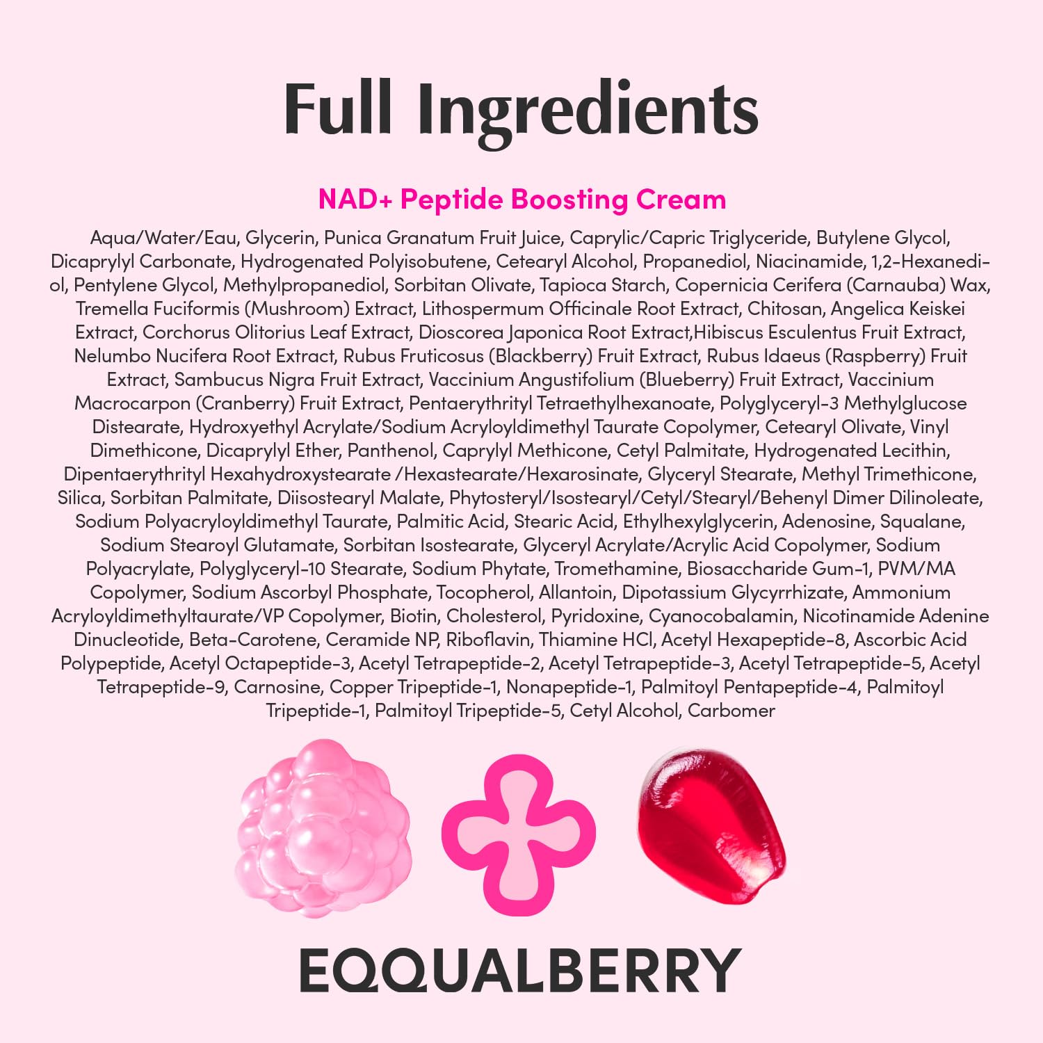 EQQUALBERRY Liposomal NAD+ Peptide Cream for Sagging Skin - Anti-Aging Moisturizer with 5% NAD+ & Peptides, Firming & Hydrating for Dry Skin (50ml)