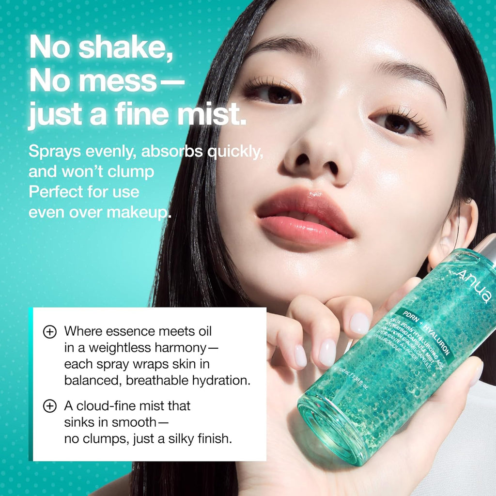 ANUA PDRN Collagen Glow Facial Serum Spray: Hydrating Face Mist with 2000ppm PDRN for Dewy Skin