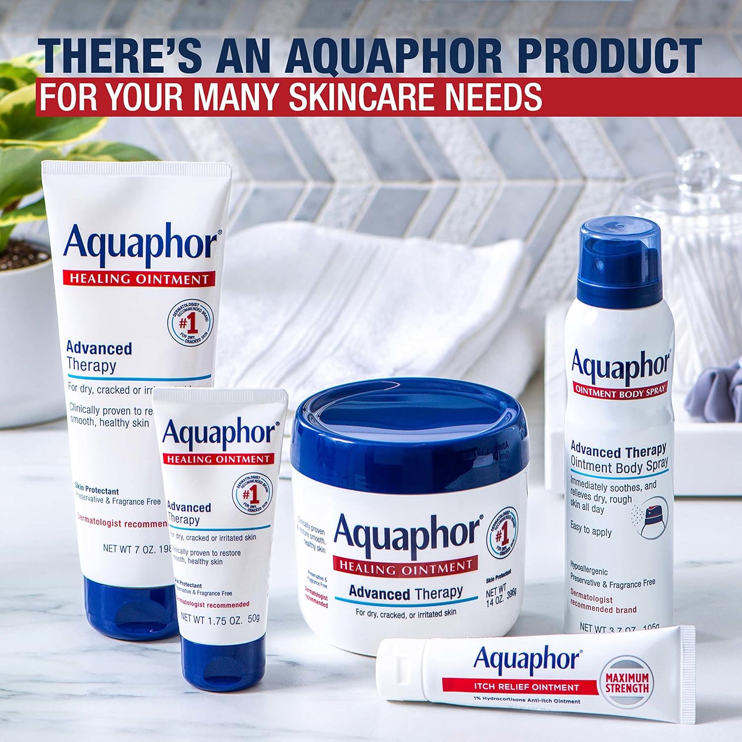 Aquaphor Healing Ointment for Dry & Cracked Skin - 7 Oz Tube