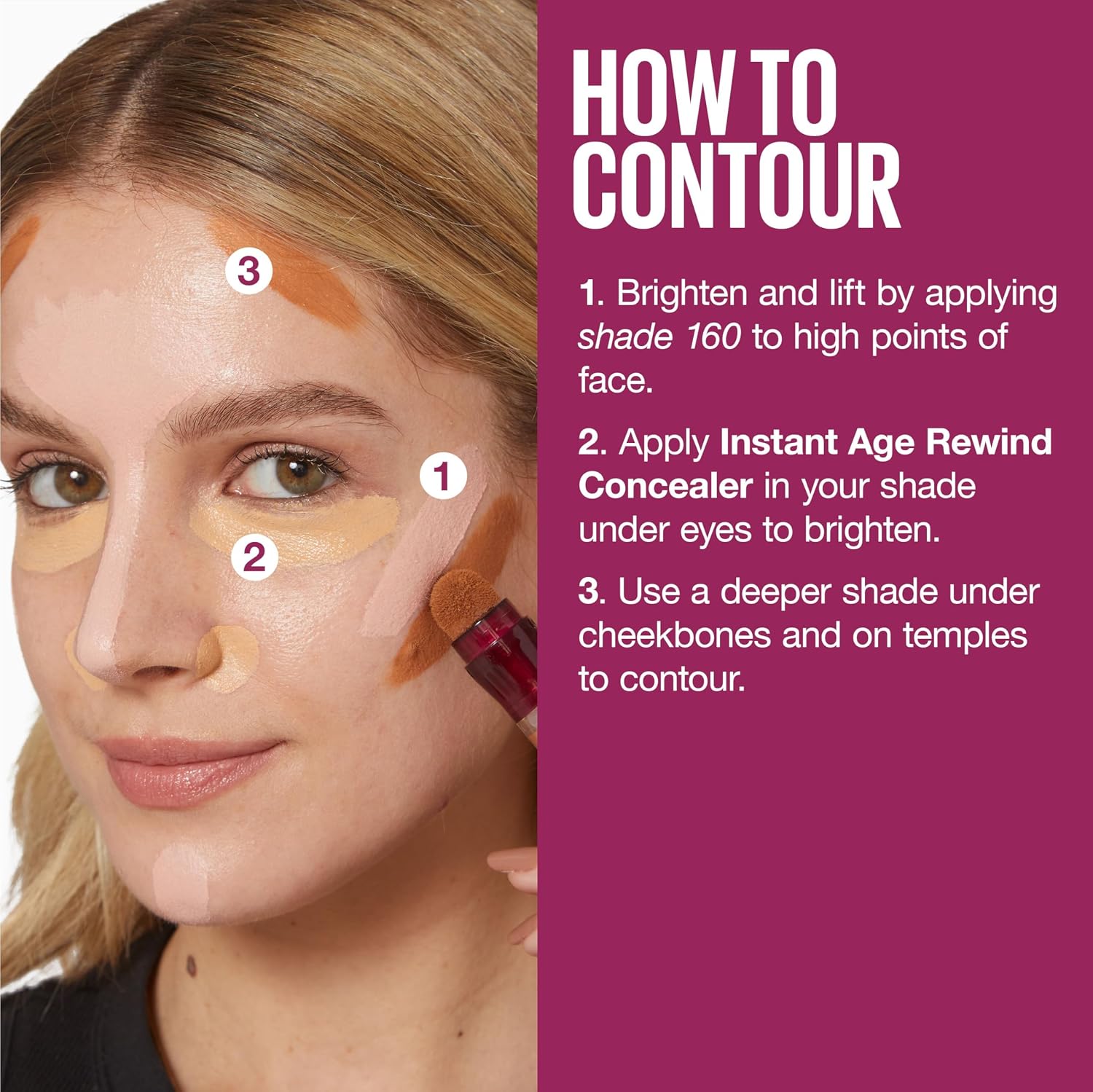Maybelline Instant Age Rewind Concealer for Dark Circles & Anti-Aging - Full Coverage with SPF 33 in a Tube