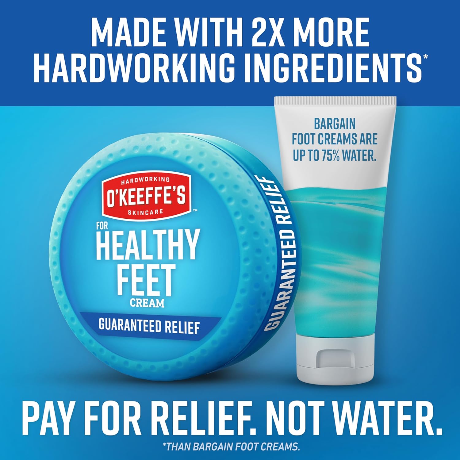 O'Keeffe's Healthy Feet Foot Cream - 3.2 oz Jar for Extremely Dry, Cracked Feet