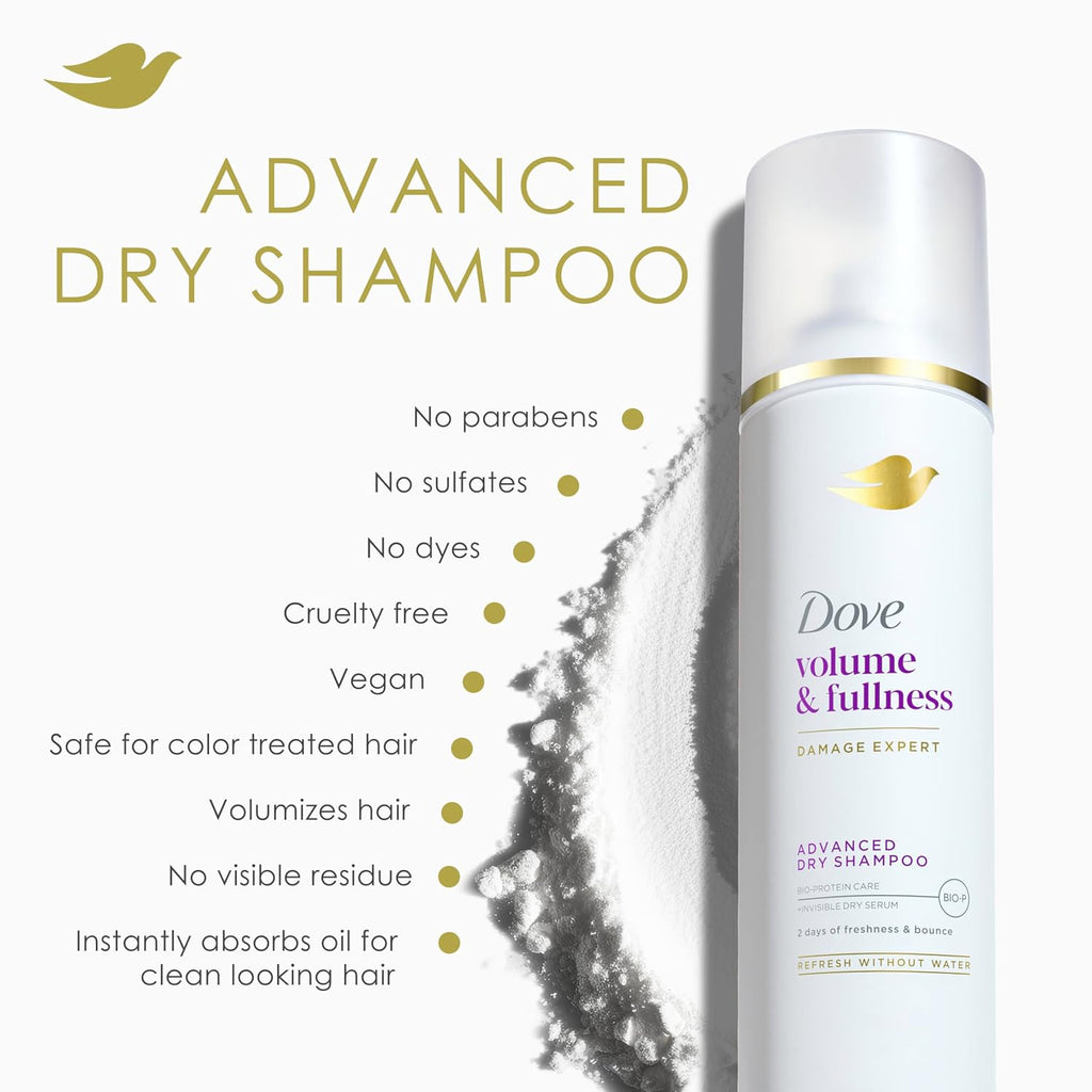 Dove Dry Shampoo Spray for Oily Hair - Refreshes & Adds Volume Between Washes (2-Pack)