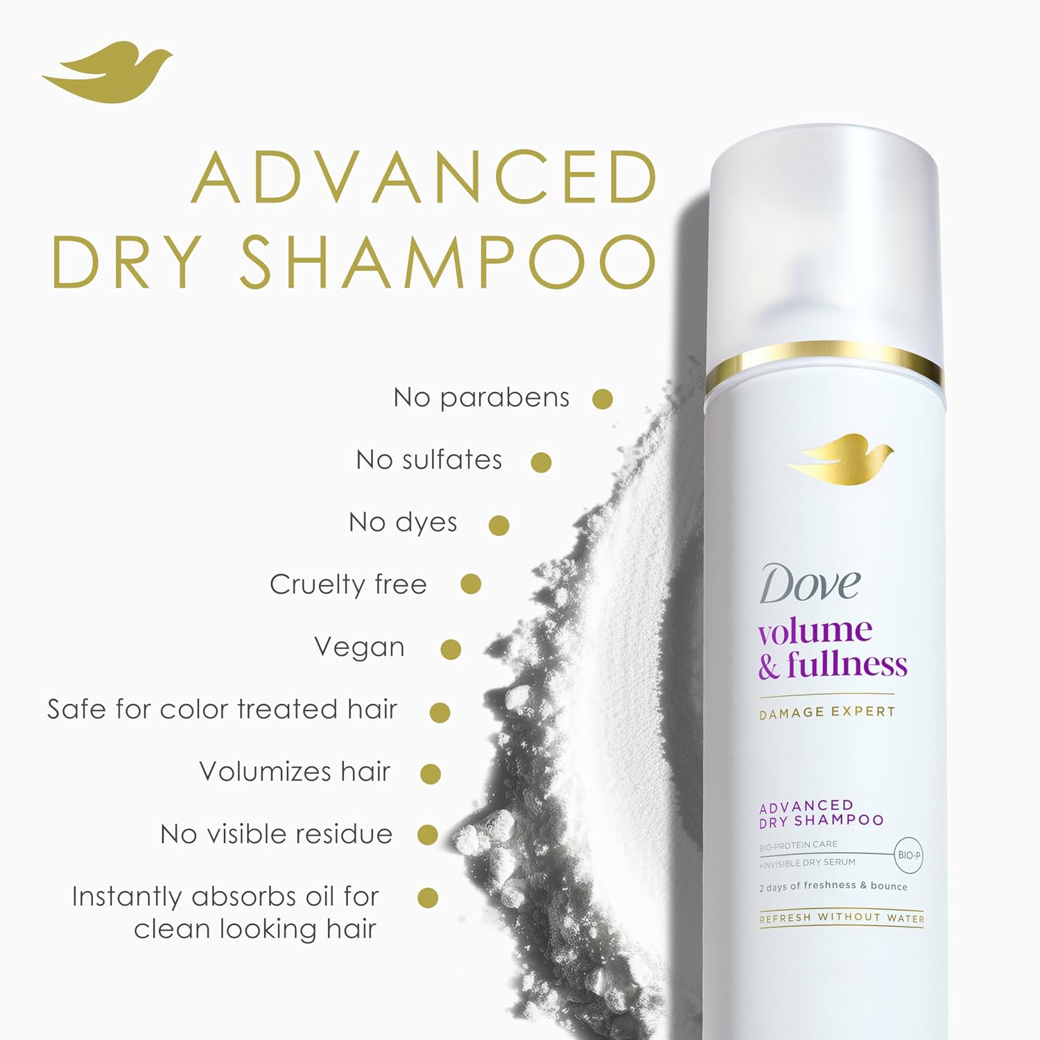 Dove Dry Shampoo Spray for Oily Hair - Refreshes & Adds Volume Between Washes (2-Pack)