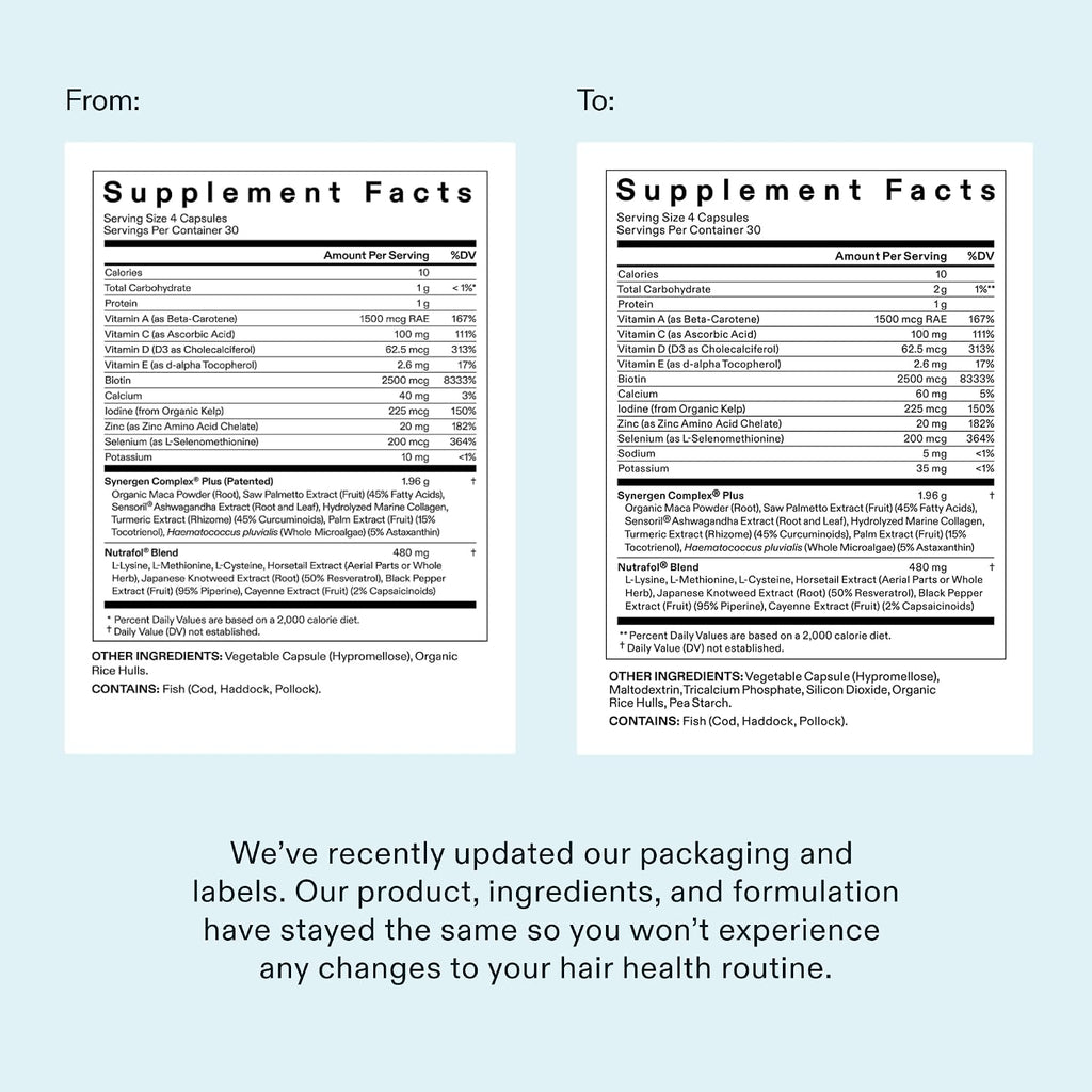 Nutrafol Women's Balance Hair Growth Supplements for Thinning Hair in 45+ Women-4-Capsule Daily Dose