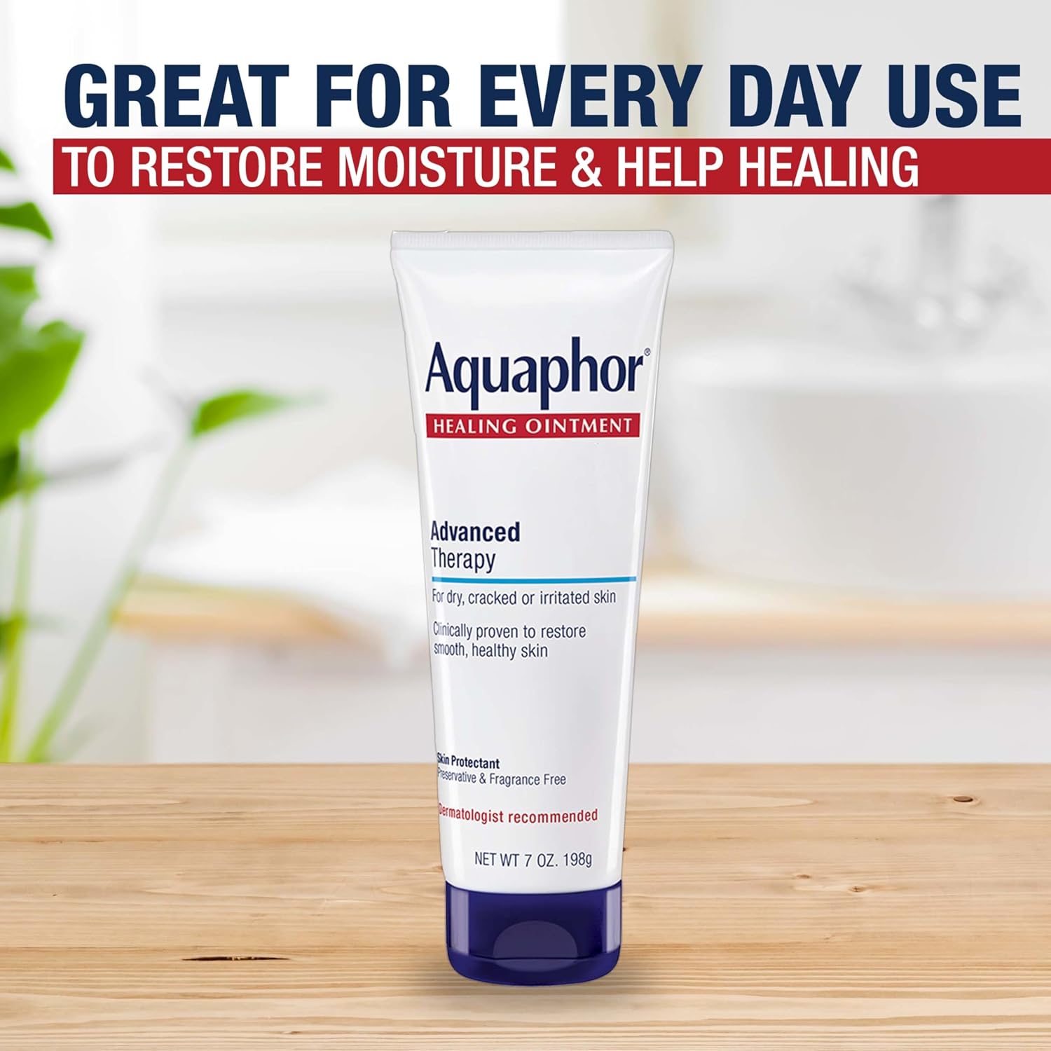 Aquaphor Healing Ointment for Dry & Cracked Skin - 7 Oz Tube