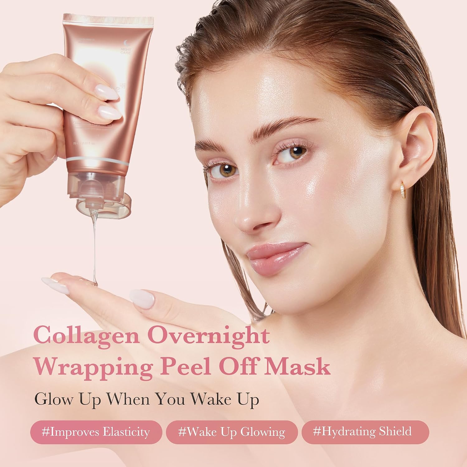 Medicube Collagen Overnight Peel-Off Mask for Elasticity & Hydration, 2.53 Fl Oz
